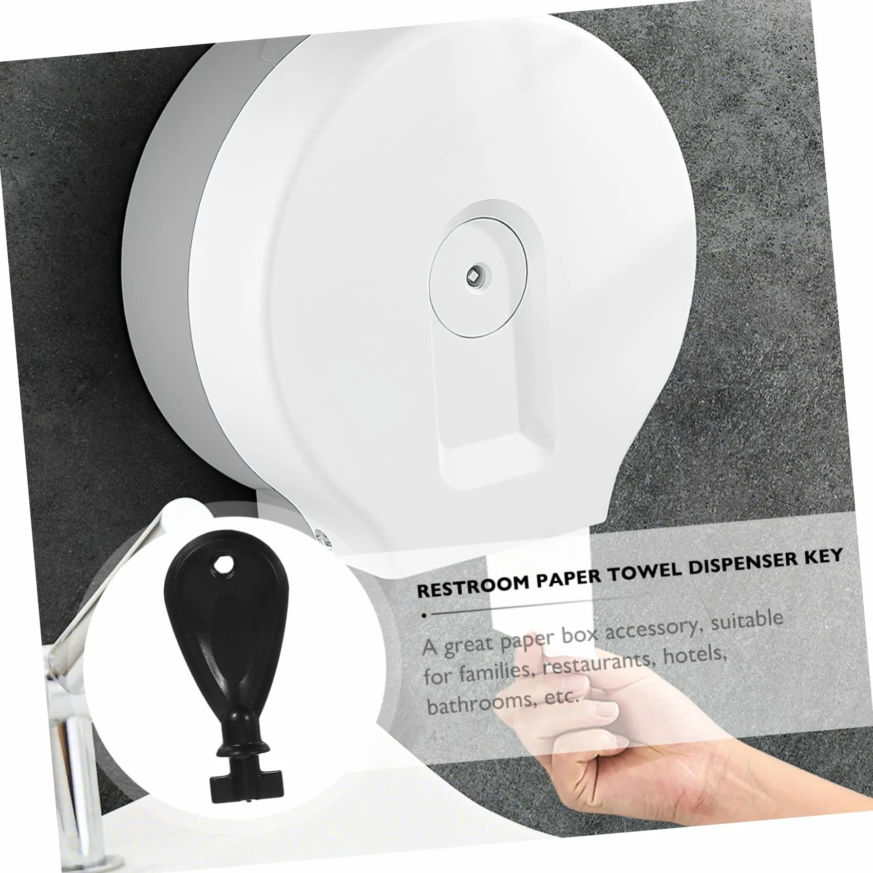 iplusmile 3 pezzi Dispenser per Asciugamani Carta Chiave Resistente per Uffici e Bagni Pubblici