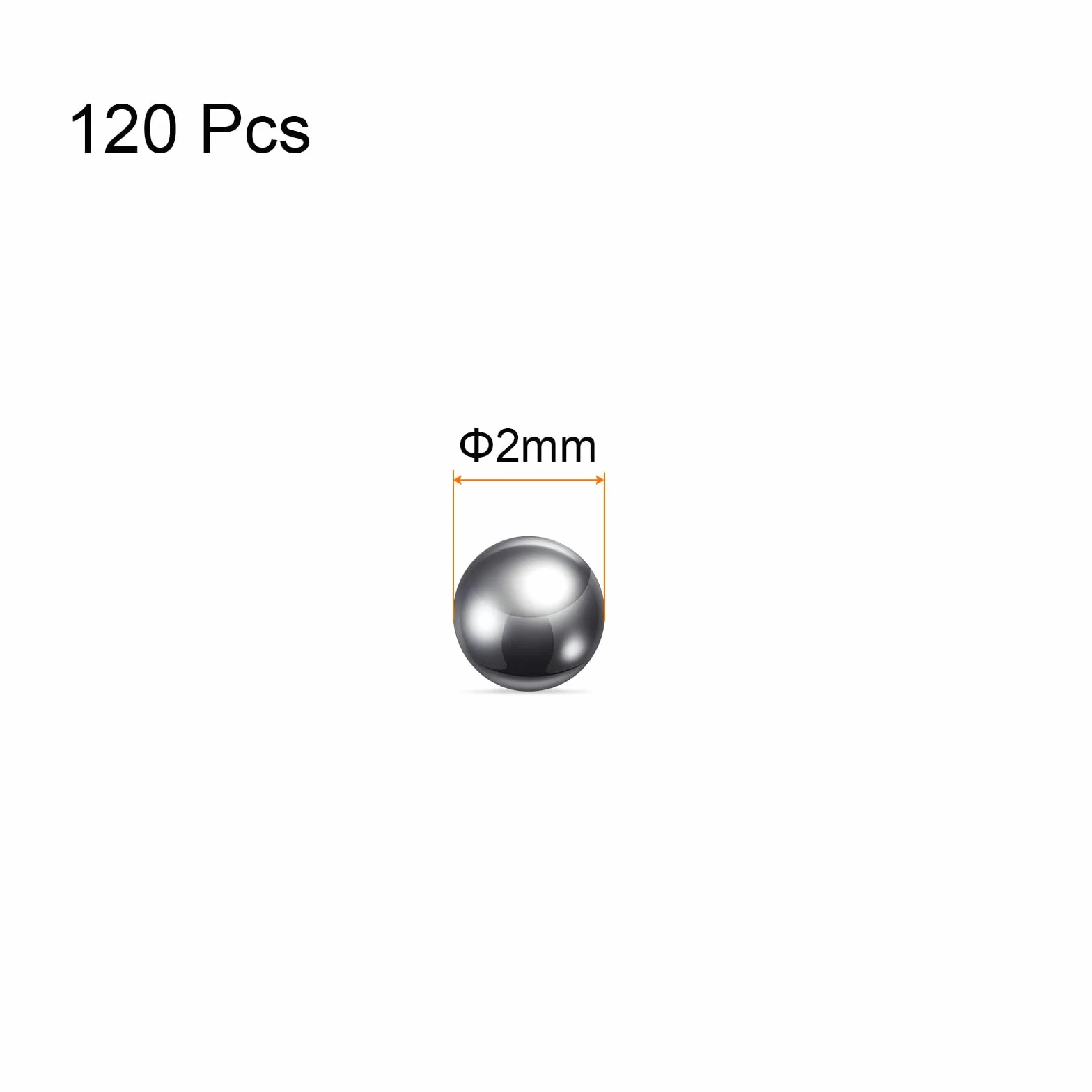 QUARKZMAN 120pz Sfere Precisione 2mm Diametro 440C Acciaio Inossidabile G25 Cuscinetto a Sfera