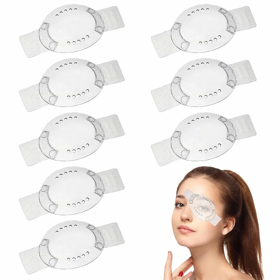 8 pezzi trasparenti per gli occhi Protezione per Gli Occhi Dopo in Plastica con Cavo Regolabile Maschera trasparente per gli occhi per Protezione Occhi