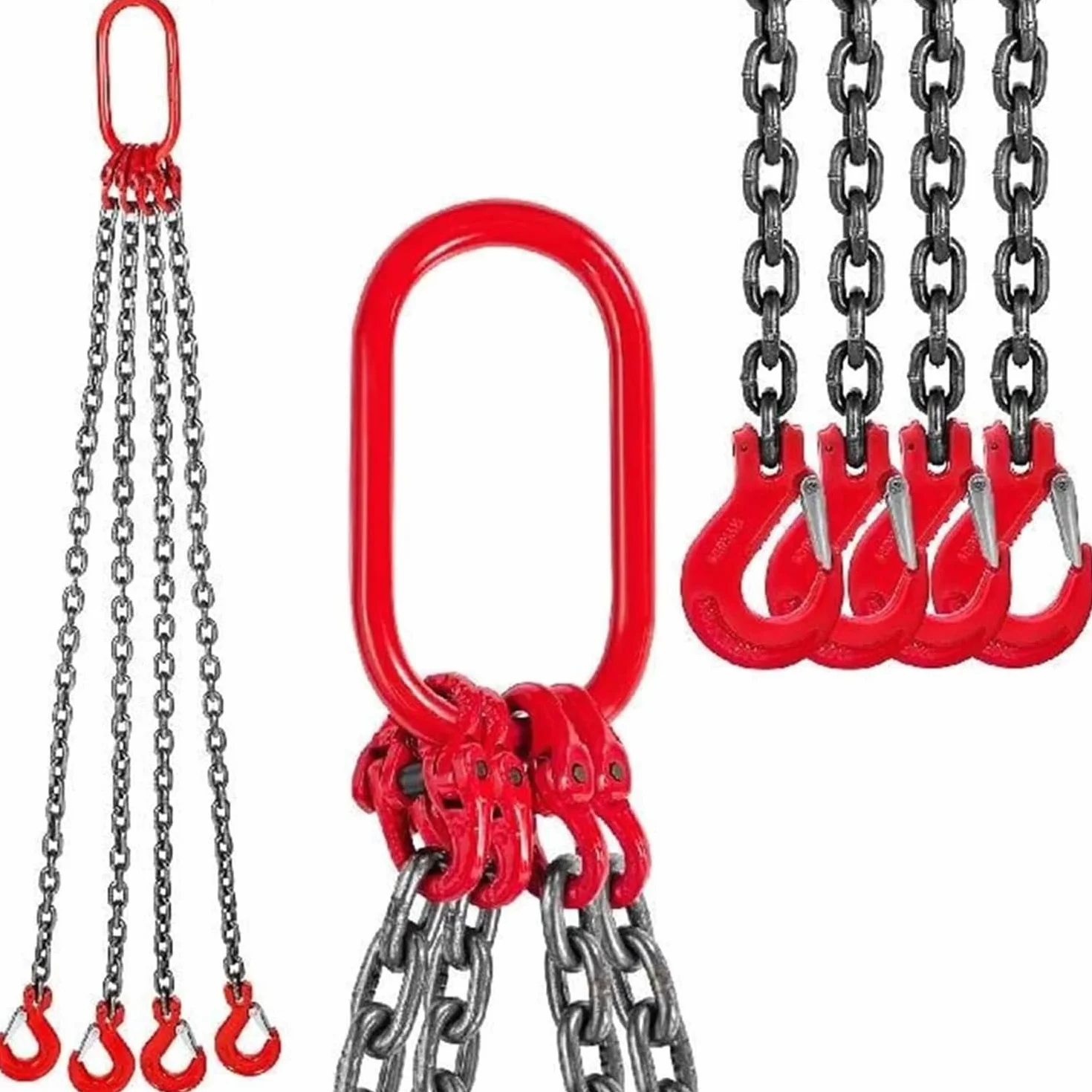 Catene Di Sollevamento 4 Tonnellate Catene Sollevamento In Acciaio Per Carichi Pesanti E Grandi Dimensioni,Metallico,4 tonnes 1 m