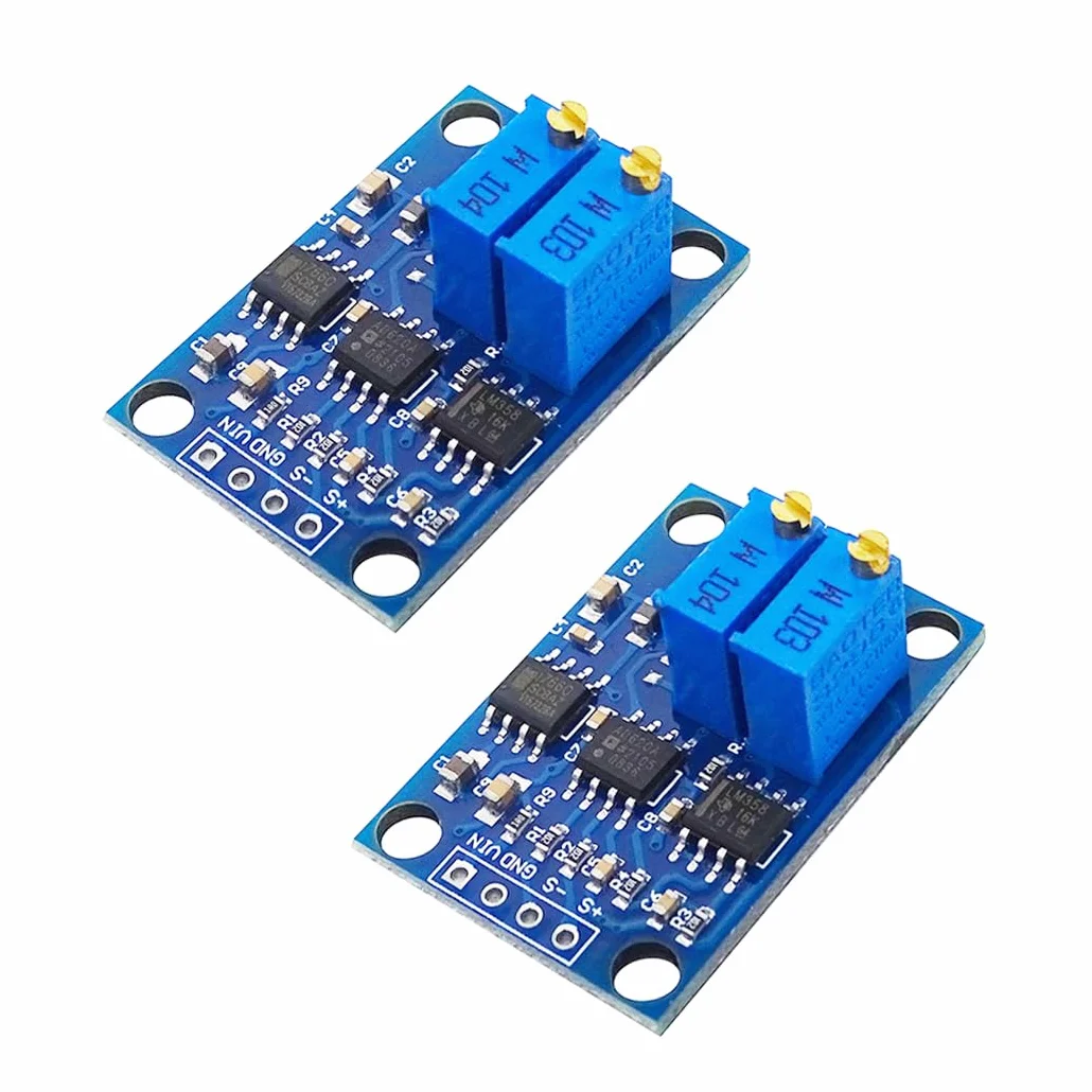Hailege 2 Pezzi AD620 Amplificatore di Tensione Microvolt (? V) Millivolt (mV) Ingrandimento della tensione ad alta precisione: 1,5-10000 volte regolabile DC3-12V tramite LM358