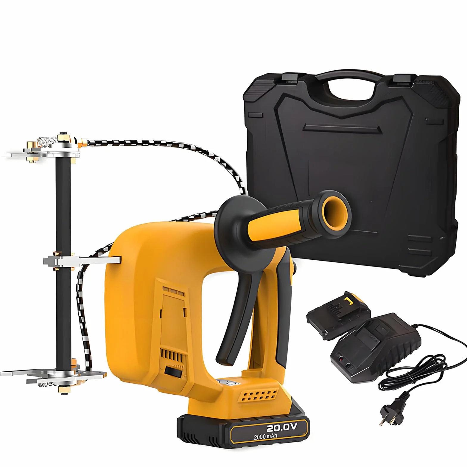 Macchina Portatile per Scuotimento delle Api Yellow-2Battery | Elettrico Portatile Senza Spazzole,Strumenti per Apicoltura con Scuotimento Elettrico per Alveari,9 Frequenze Variabili