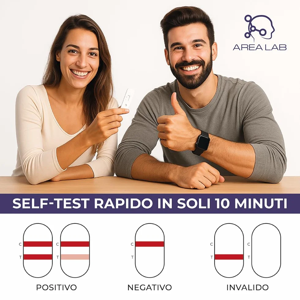 Test Helicobacter Pylori AREA LAB | Kit Analisi Feci H. pylori | Dispositivo Medico CE | Risultati 10 Minuti 97,8% Precisione