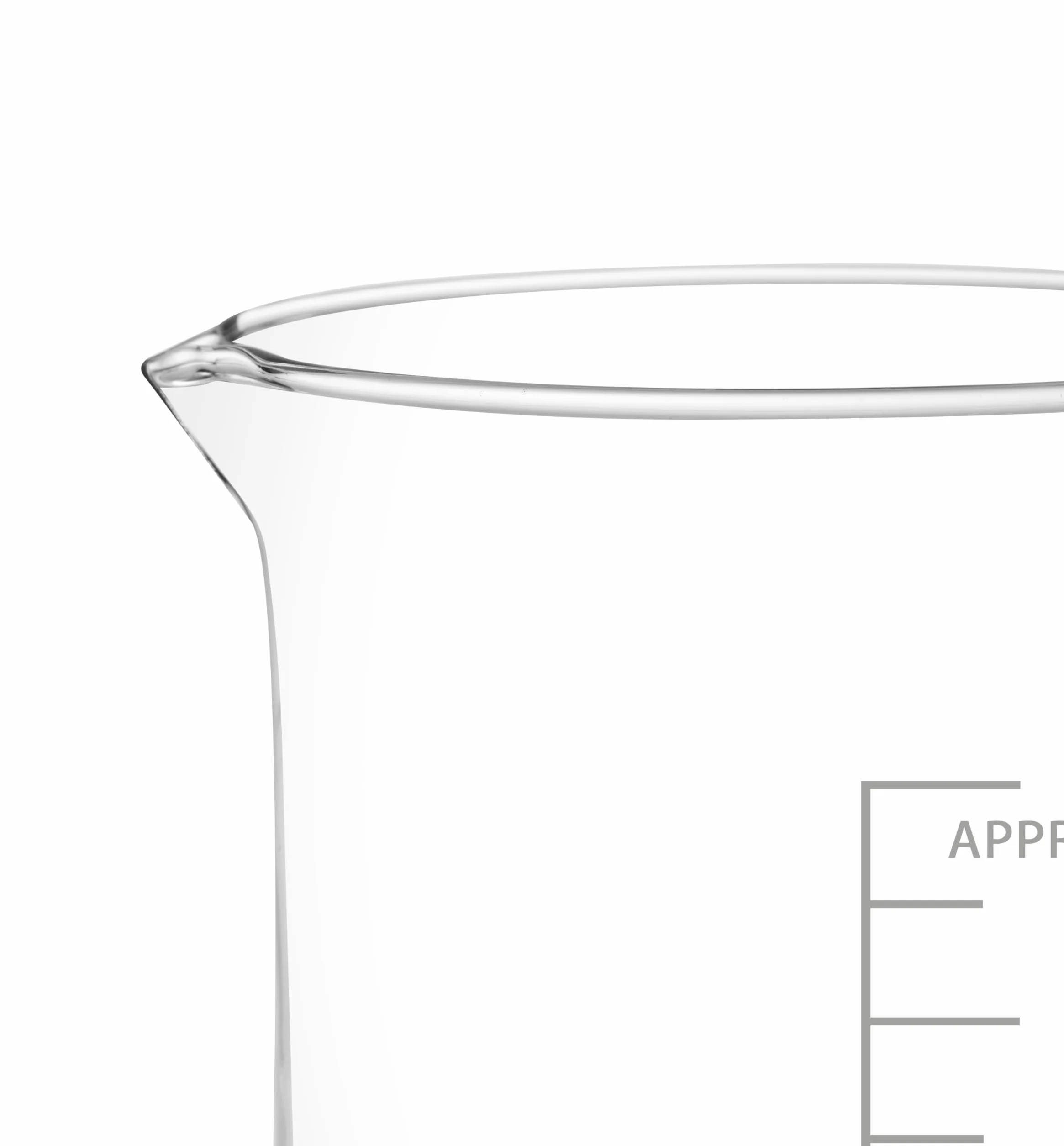 50ml Borosilicato 3.3 vetro Graduato Becher 2 in a pack