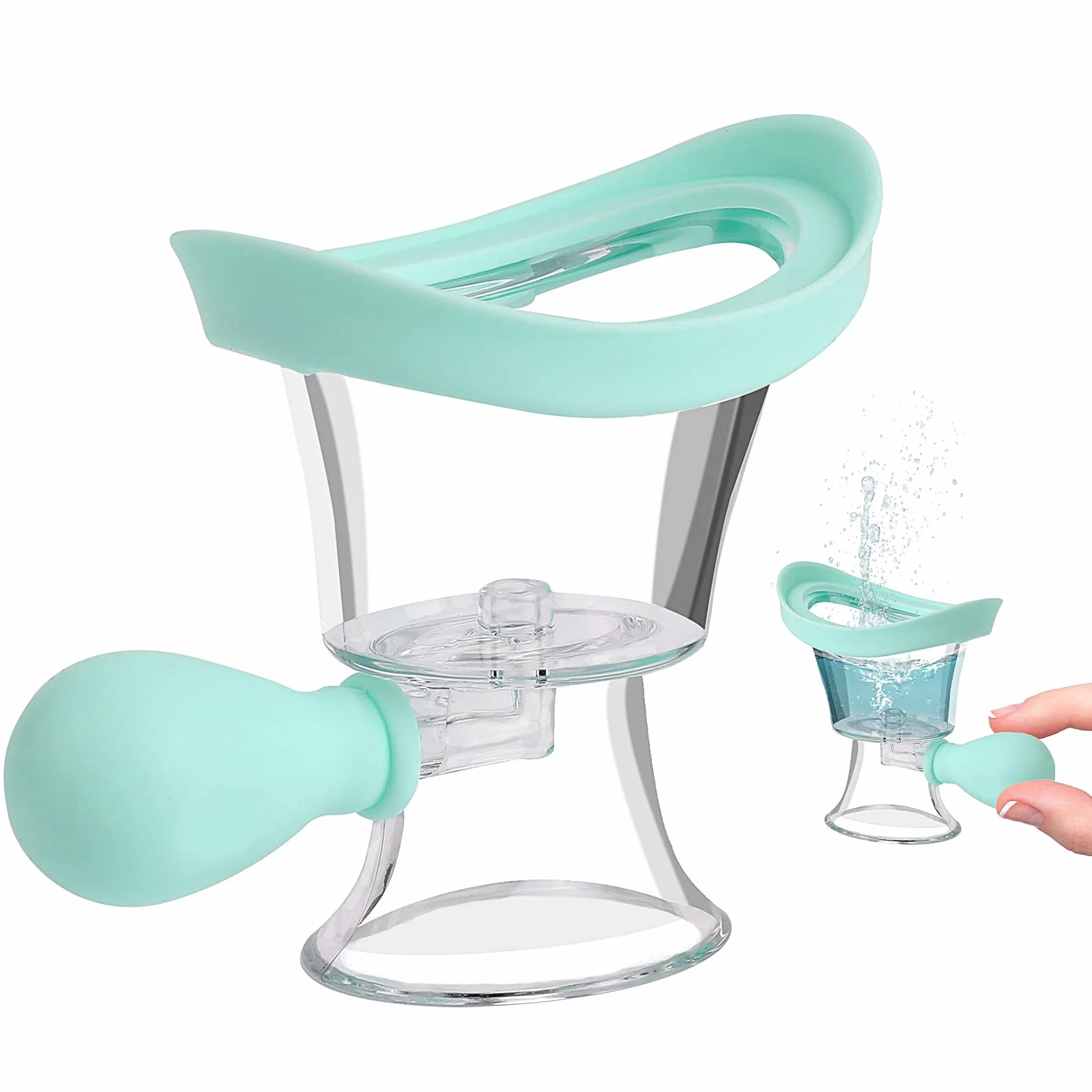 Bicchiere per il lavaggio degli occhi, in silicone, per la pulizia degli occhi, manuale della pressione dell'aria, strumento portatile per la cura degli occhi per lenire gli occhi stanchi, per la