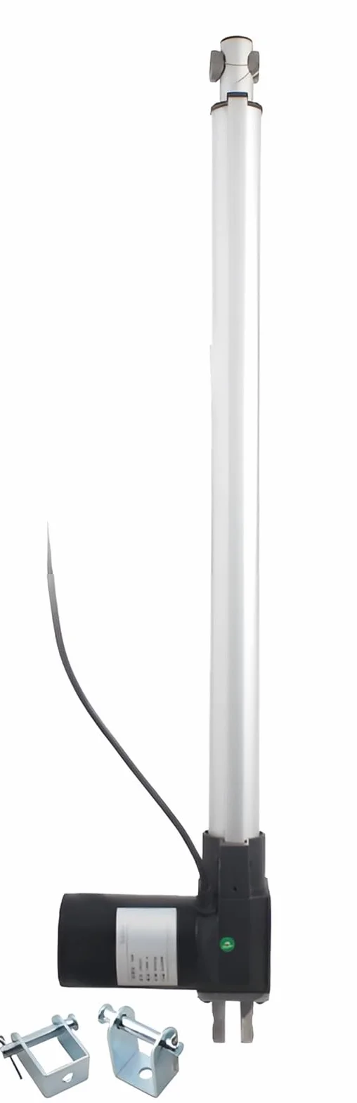 Alloggiamento in Metallo Forza 500-6000n Attuatore Lineare, 12v/24v, Corsa 30-600 mm, Asta di Spinta Attuatore per Porte a Rotolamento/Tende Elettriche/Pompa Acqua Controllo/Indietro (Color : 25mm/S-