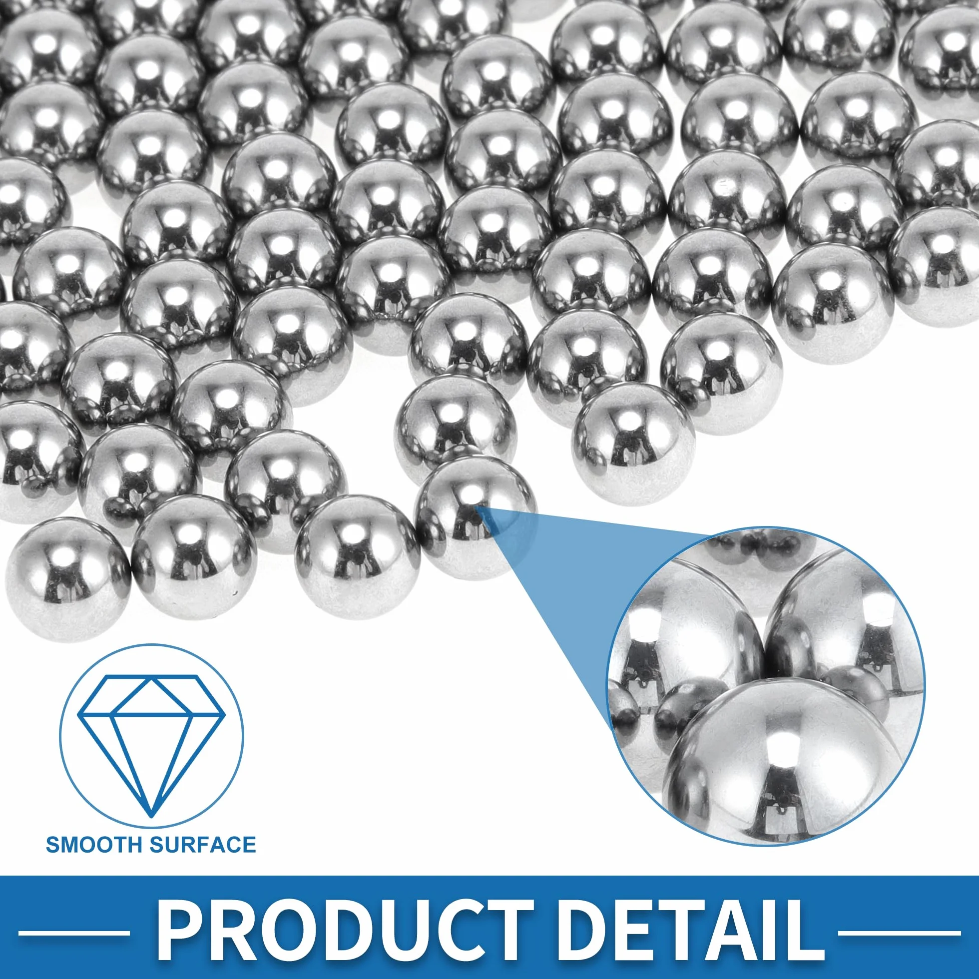 ABSOPRO 1500 Pezzi Sfere Acciaio Inox Cuscinetti Precisione 1.0mm Argento