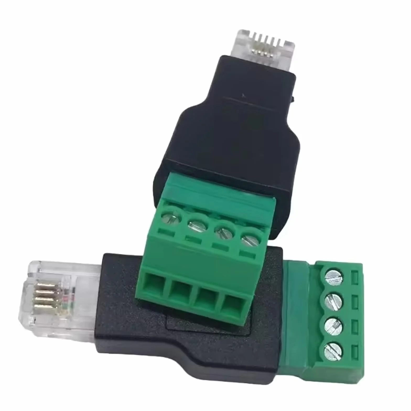 4 pezzi RJ11 6P4C 4 pin connettore connettore a vite connettori modulari per cablaggio strutturato