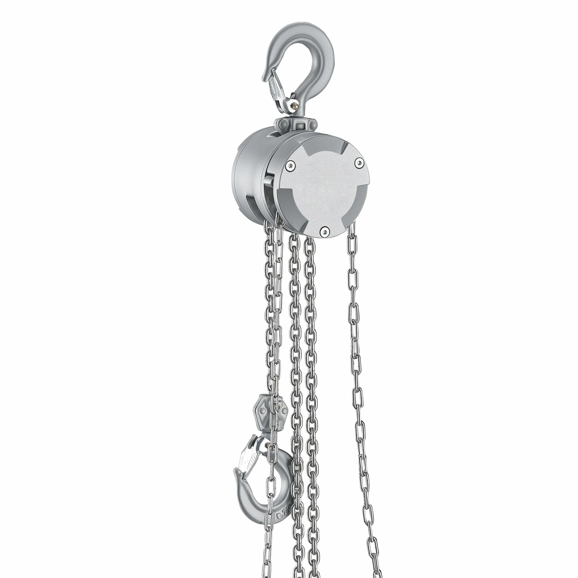 Wiltec Paranco a catena manuale VX-0.25 in alluminio, capacità di carico 250 kg, altezza di sollevamento 3 m, catena di carico G100, leggero e compatto, per impieghi gravosi