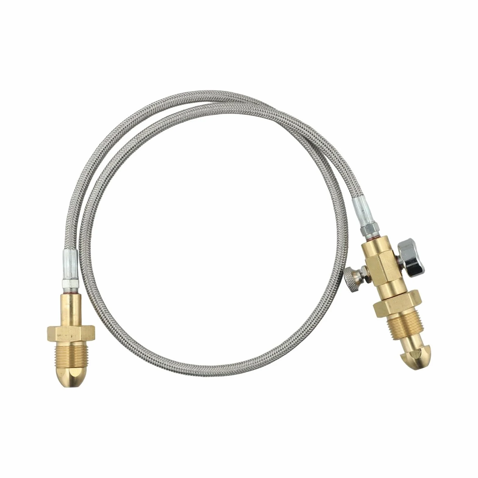 Argon - Tubo adattatore per cilindro, in acciaio inossidabile, compatibile BS341 No.3, filettatura destra G5/8" per un riempimento sicuro, tubo di trasferimento resistente da 90 cm