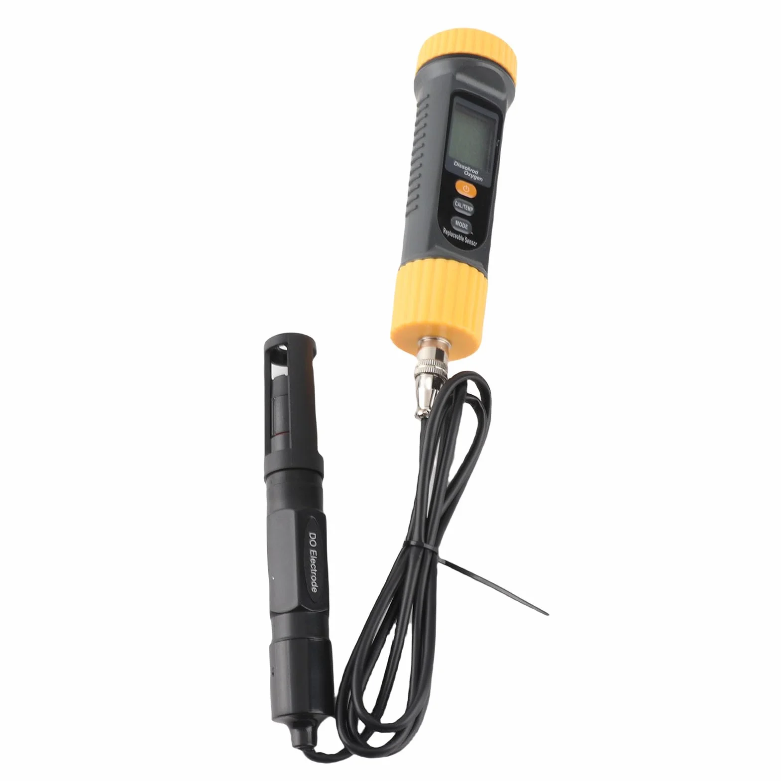 Pssopp Misuratore Digitale di Ossigeno Disciolto, Tester Portatile con Display LCD Retroilluminato, Misurazione Doppia modalità per Test della qualità dell'acqua in Stagni e Acquacoltura
