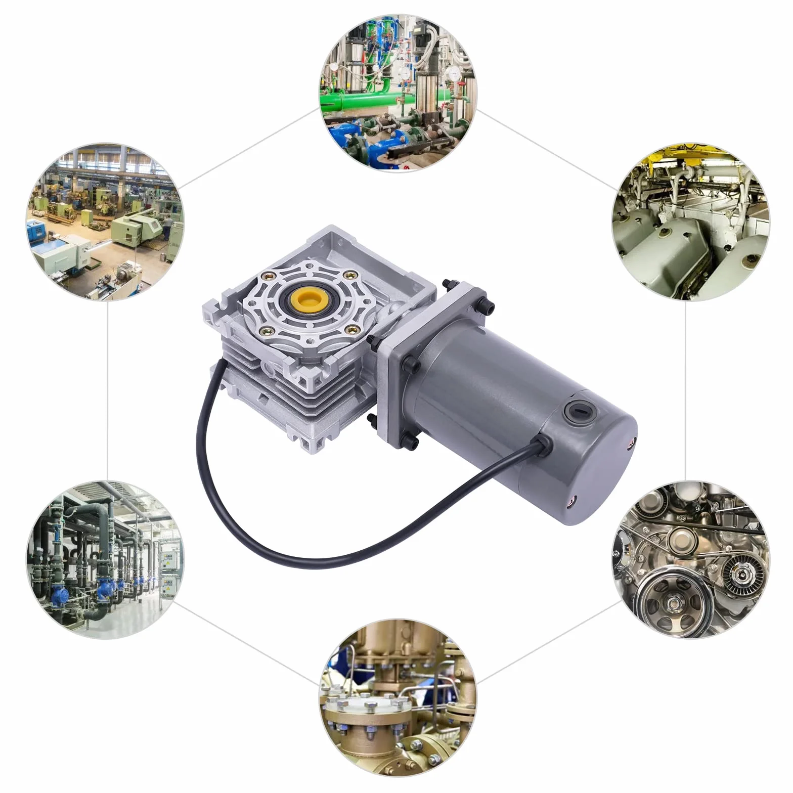 Motore a ingranaggio DC da 12 V, 120 W, 1800 giri/min, velocità di rotazione regolabile, con autobloccante per griglie/miscelatore/porte/finestre (50 k)