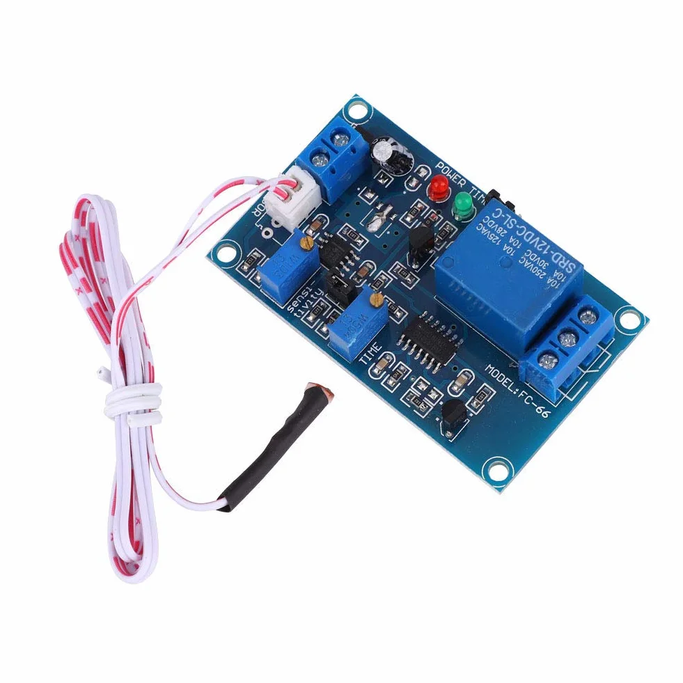BuyWeek Modulo Relè Fotoresistenza, Interruttore di Controllo della Luce Regolabile Modulo Relè Fotoresistore Sensore di Rilevamento con Filo (DC 12V)
