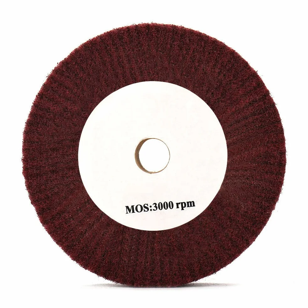 Ruota per lucidatura in fibra di nylon da 4 pollici Disco abrasivo in nylon mola disco in tessuto non tessuto disco per lucidatura abrasivo 320-Grit