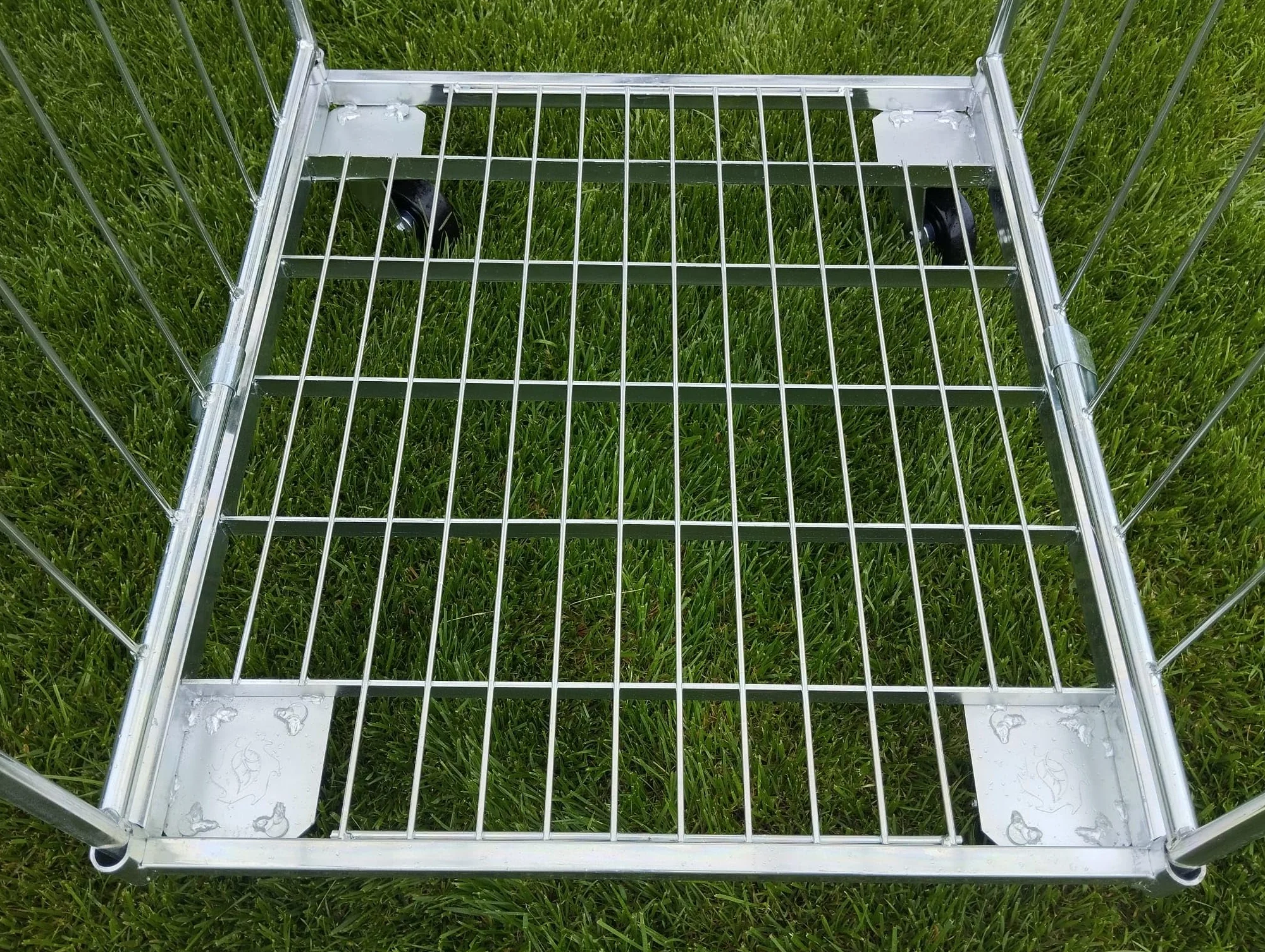 ROLL CONTAINER BOX A 2 SPONDE PER TRASPORTO E STOCCAGGIO MERCI ELETTROZINCATO