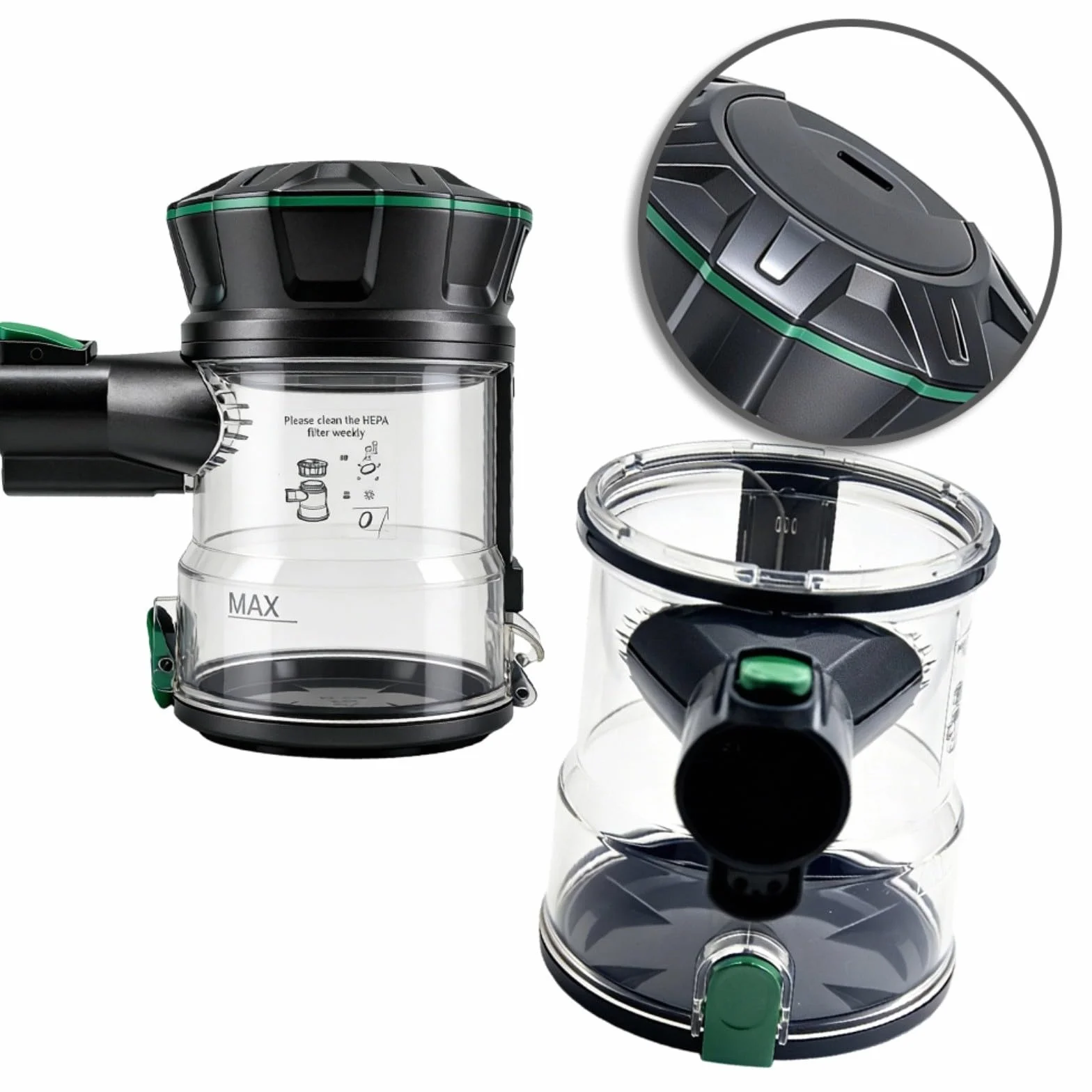 Bidone polvere lavabile ricambio Vactidy Blitz V8 aspirapolvere