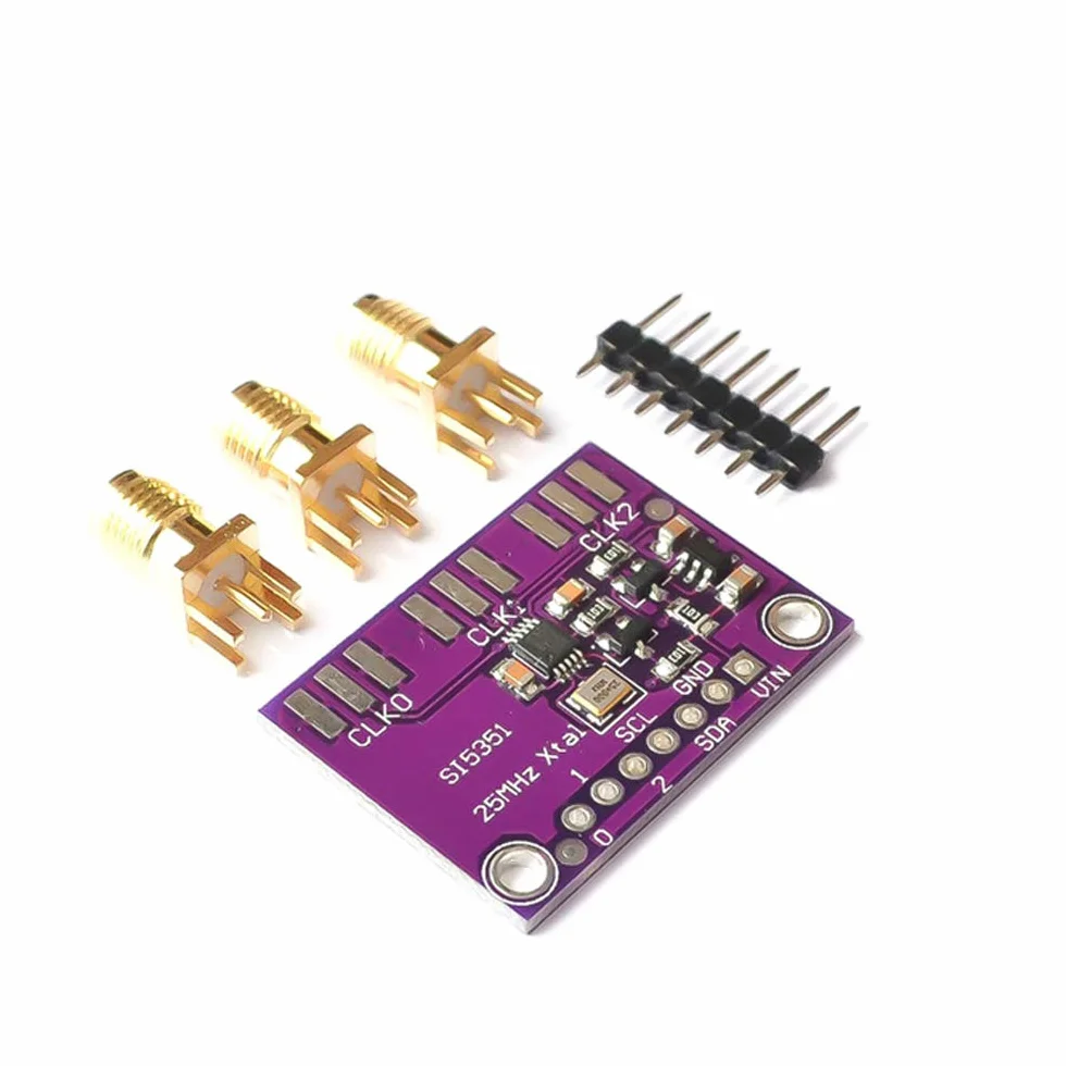 Si5351A I2C 25MHZ I2C High Frequency Signal Clock Generator Breakout Board Square Wave Frequency Generator Signal Generator 8KHz to 160MHz 3-5VDC for Arduino