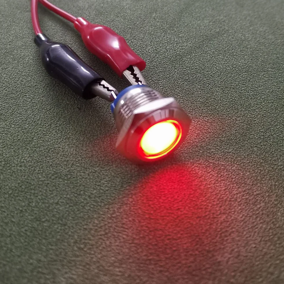 Gebildet 5pcs 16mm AC/DC 12-24V LED Indicator Light Waterproof Spia Luminosa Rosso