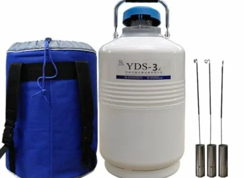 Serbatoio liquido criogenico Dewar del contenitore LN2 dell'azoto di YDS-3 3L con le cinghie
