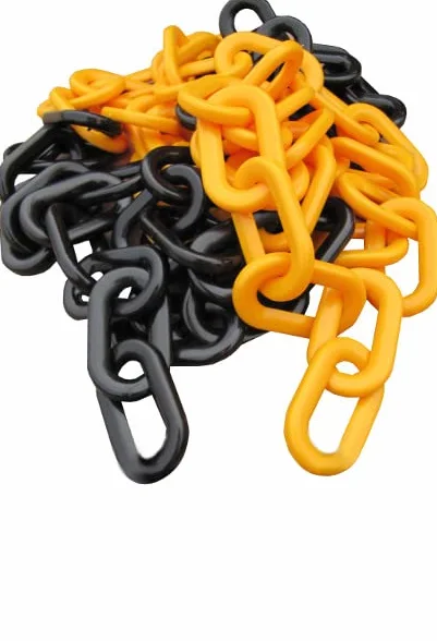 Catena di chiusura in plastica, catena per barriera da 8 mm di diametro, 25 m, colore nero e giallo
