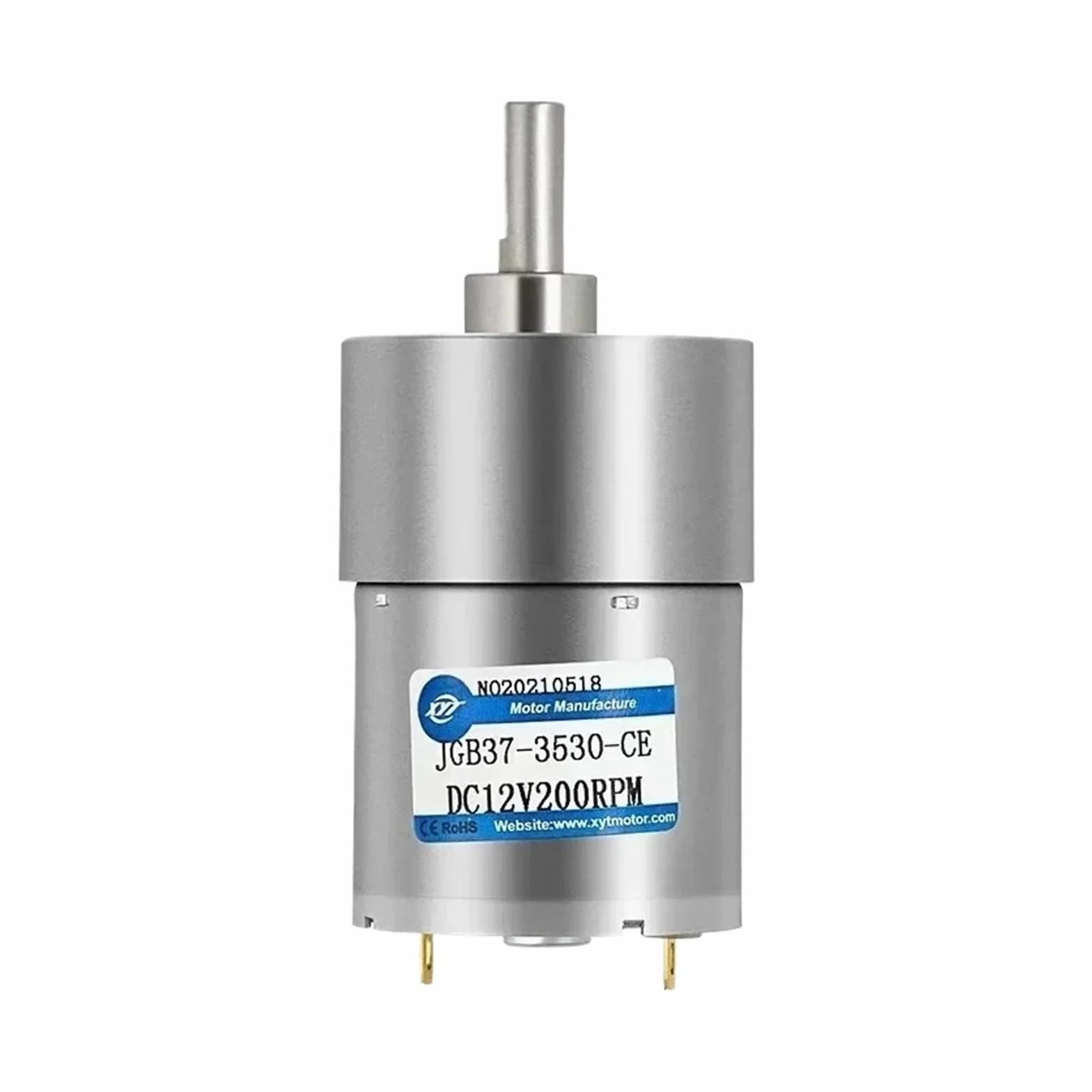 Jgb37-3530 Micro Motore di riduzione DC Motore di Regolazione della velocità 12V / 24V Motore con Ingranaggi in Metallo a Coppia Elevata(76RPM_12V)