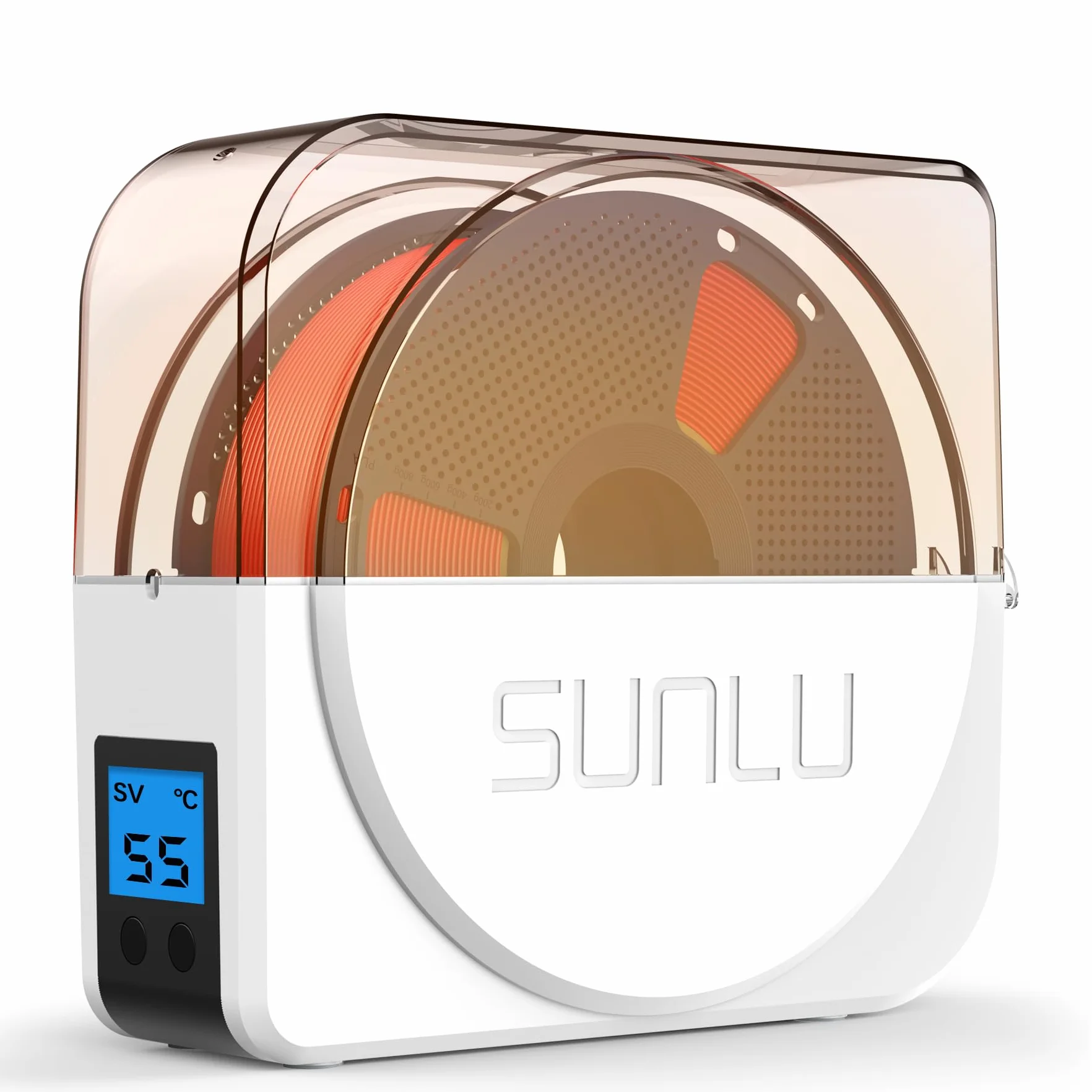 SUNLU 3D Filament Dryer S1 Plus, Essiccatore Filamento per PLA/PETG/TPU/ABS, 1,75mm/2,85mm/3,00mm Bianco