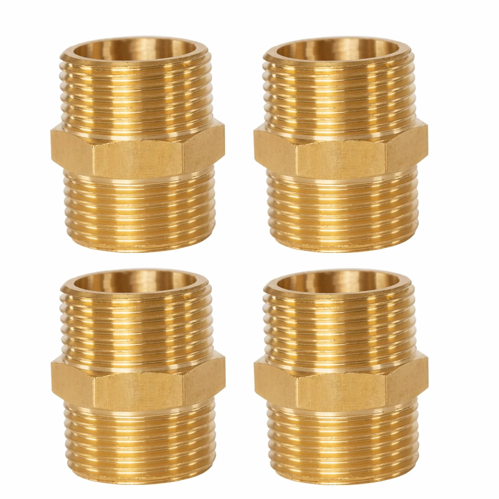 Raccordi per Tubi in Ottone 3/4" Maschio BSP Connettori Dritti Raccordo Filettato
