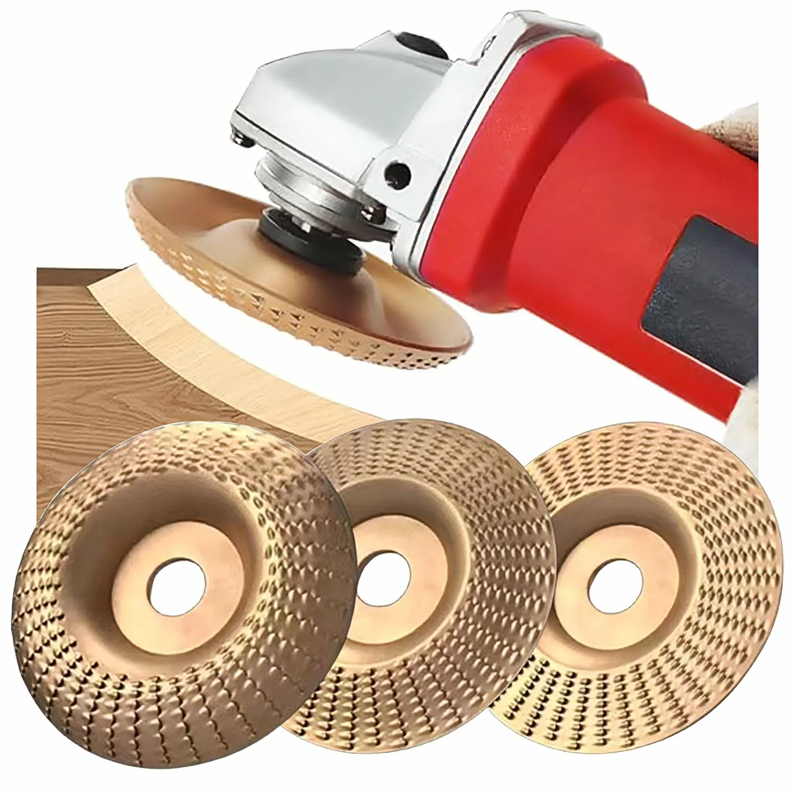 Set Dischi Intaglio Legno per Smerigliatrice Angolare 3pcs, Pro-grade Kit Per Incisione E Sgrossatura Ceppi Disco Sagomatura E Lavorazione Del Legno - Strumenti Lucidatura(1Set)