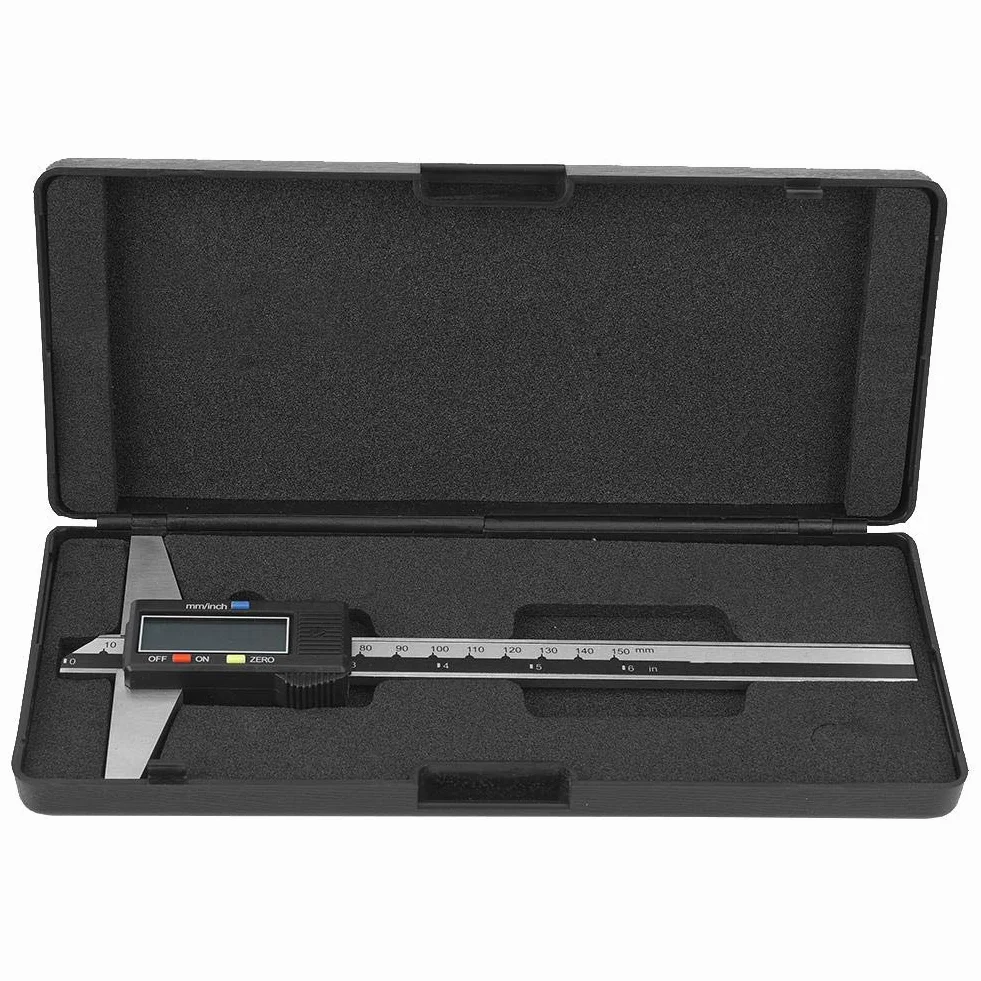 Misuratore di profondità digitale da 6 pollici Misuratore di altezza digitale in acciaio inossidabile Righello elettronico della pinza del calibro di profondità con intervallo di misurazione 0-150 mm