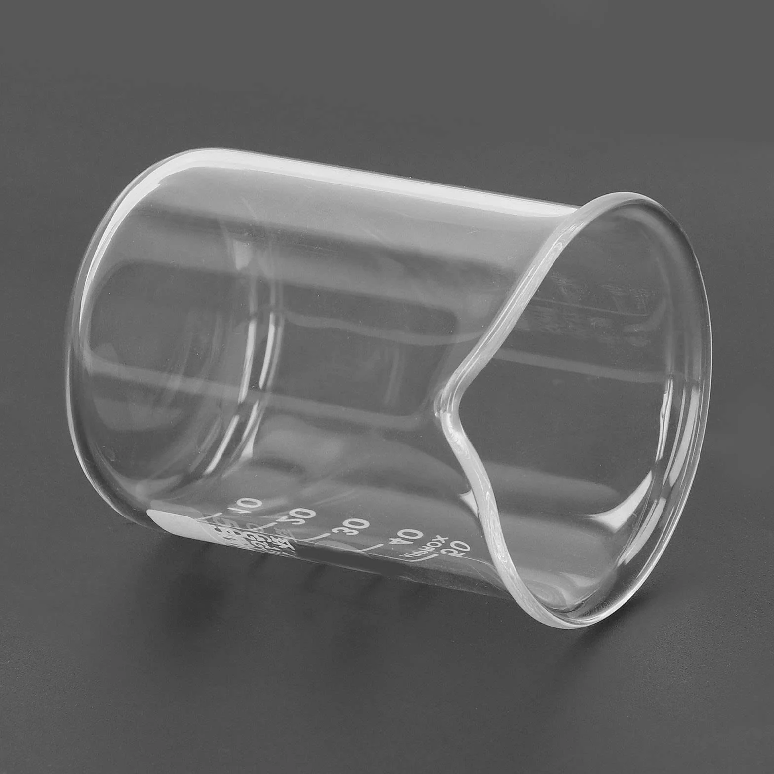 10 PCS Becher Graduato 50ml, Becher Bicchieri di Vetro per Laboratorio