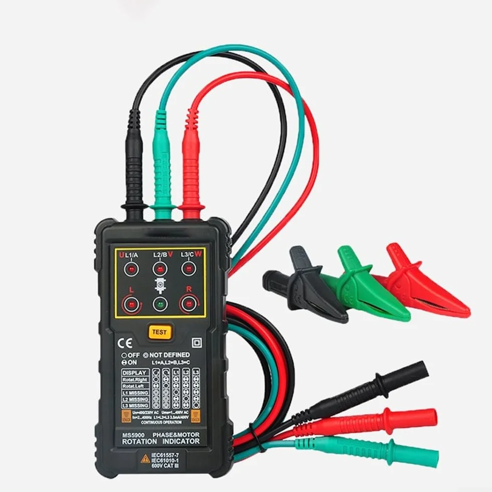 Indicatore di rotazione delle sequenze di fase del motore PM5900 Test di sequenze non di fase
