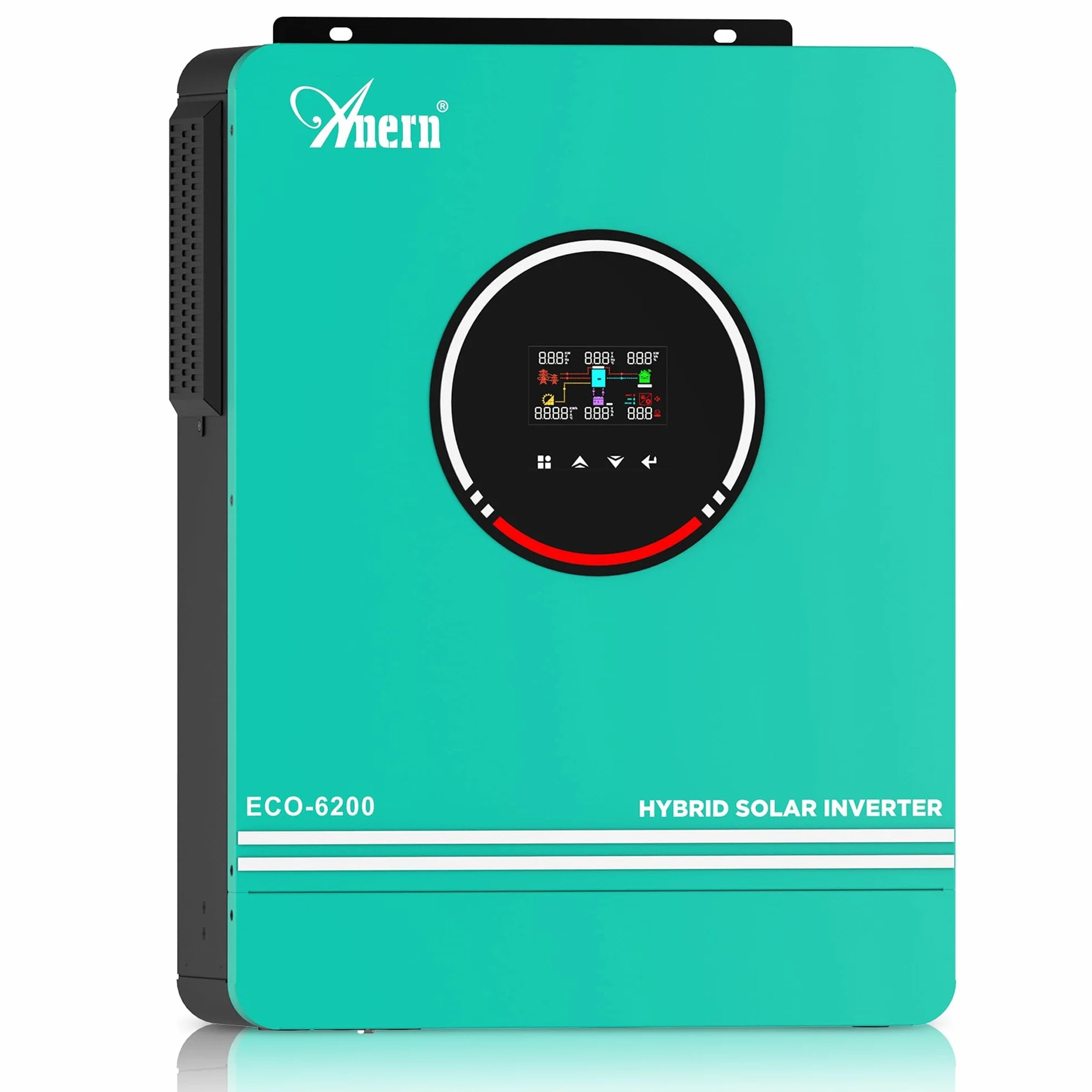 Anern 6200W Inverter ibrido 48V, Uscita 230V con regolatore solare 120A, PV 90~500Vdc, inverter off grid a onda sinusoidale pura con modulo WiFi, funziona senza batteria
