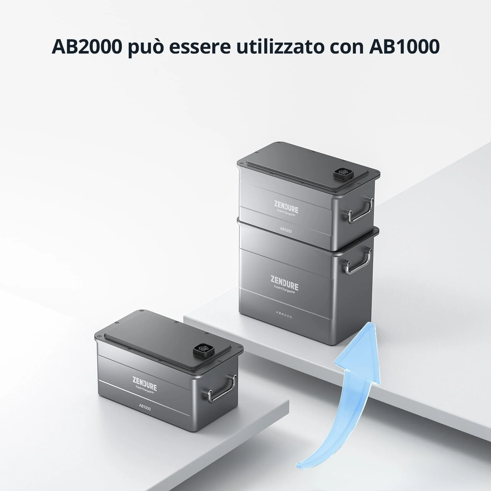 Zendure SolarFlow AB2000 Impianto fotovoltaico da balcone 1920Wh LiFePo4 IP65 800W 1200W