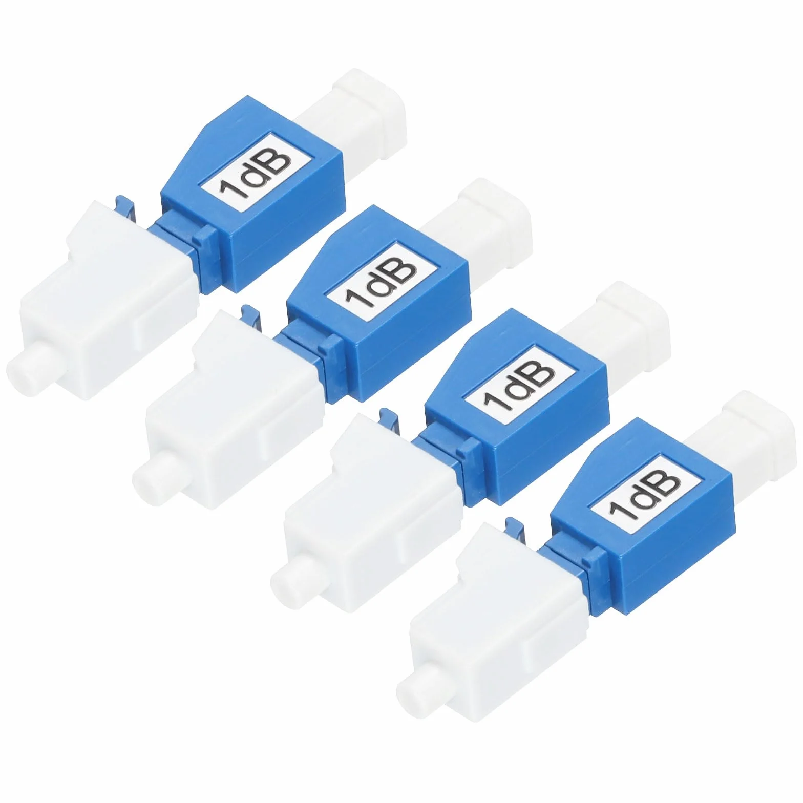 QUARKZMAN Attenuatore per Fibre Ottica Lc da 1 Db, Attenuatore per Fibre Ottica Fisso Monomodale Lc/Upc Sm da Maschio a Femmina per Trasmissione in Fibre Ottica, 4pz