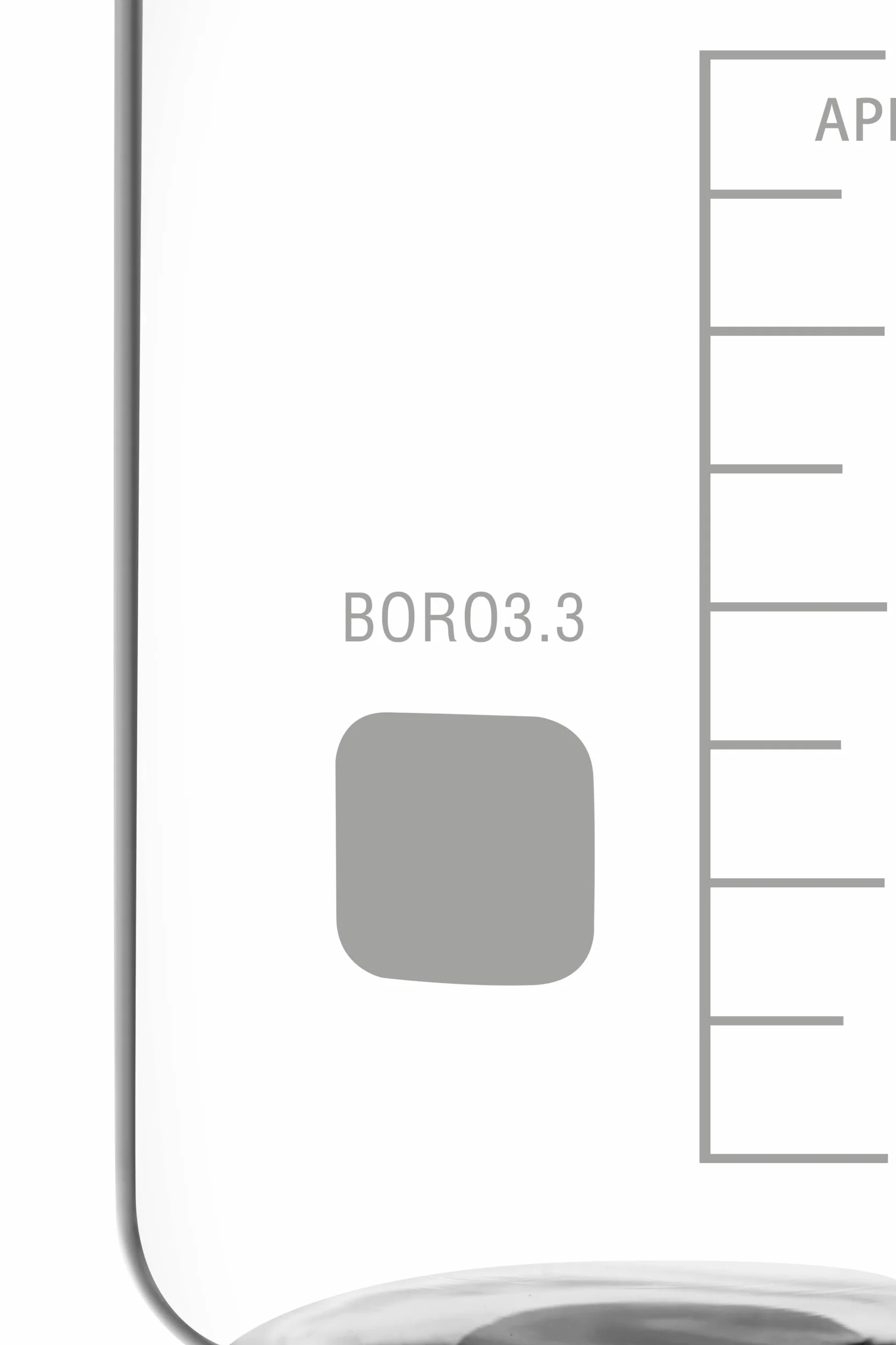 50ml Borosilicato 3.3 vetro Graduato Becher 2 in a pack