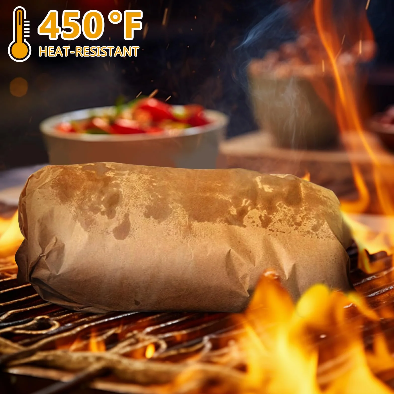 Butcher Paper Roll, Carta da Macellaio Perfetta per Affumicare Carne di Petto di Manzo, per Uso Alimentare per Grigliate, Grigliata, Cottura Perfetta di Succosi, 40 cm x 15 m, Colore Legno