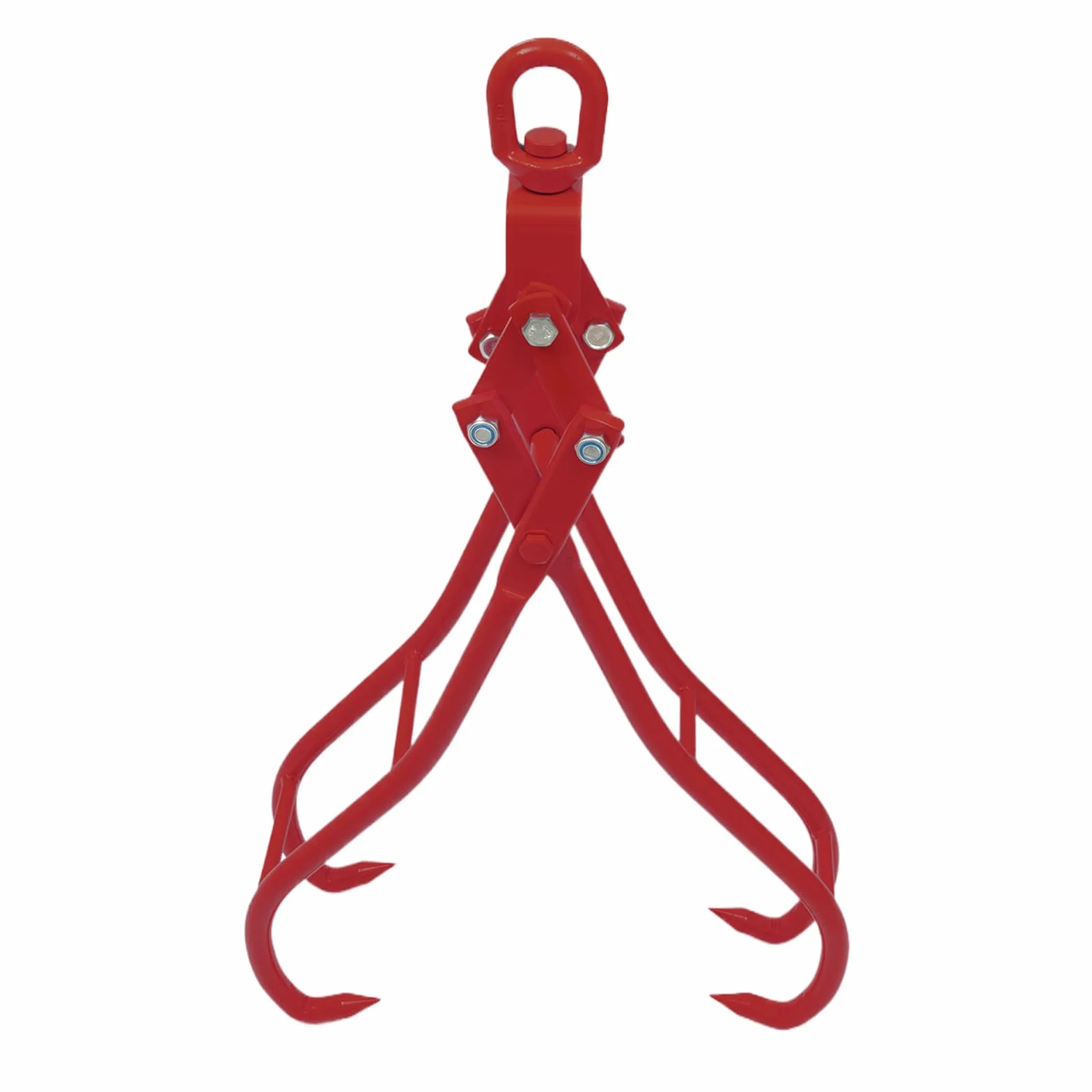 Pinza forestale per tronchi fino a 914 mm, forza di trazione 2T, pinza di sollevamento con 4 mandrini per camion, falegnameria, silvicoltura, edilizia, ecc. (rosso)