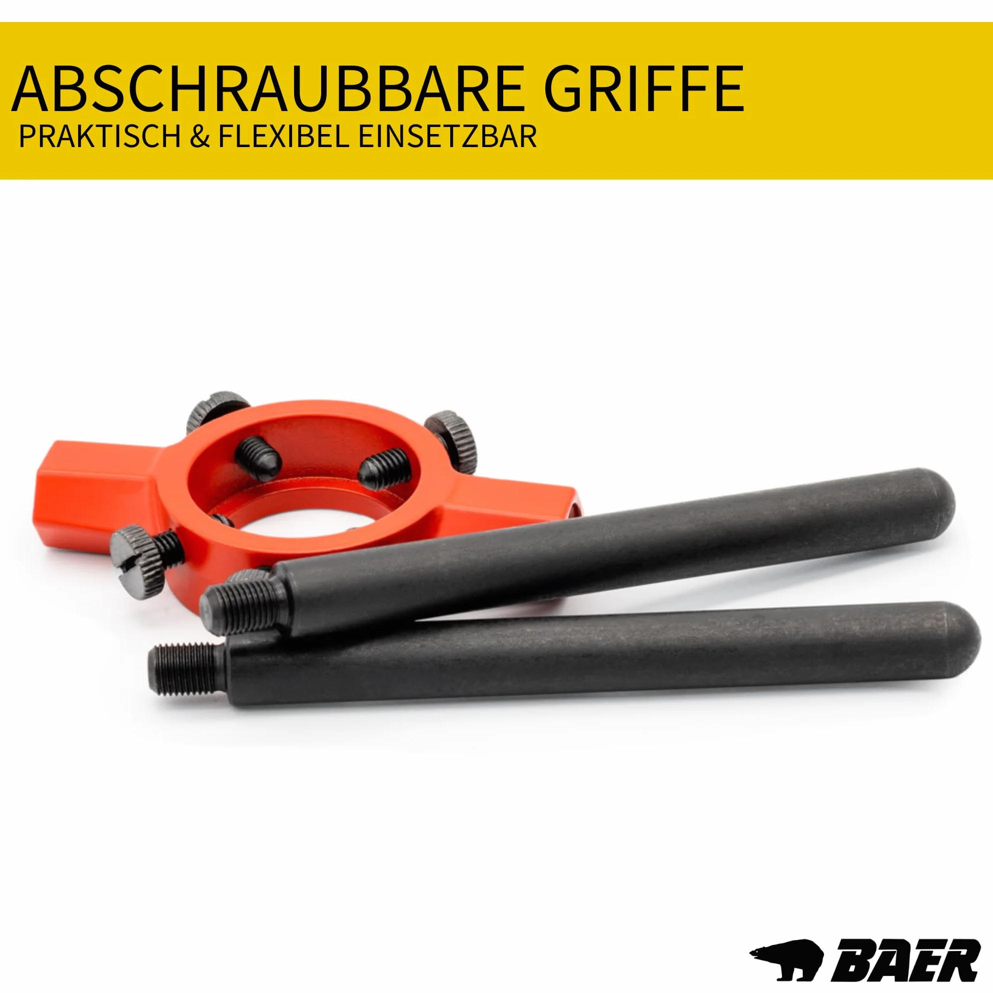 BAER Supporto per filiera 45 x 18 mm Pro, M 16 – 20, BSW 5/8 – 13/16 – DIN 225, supporto per filiere – Filettatura esterna