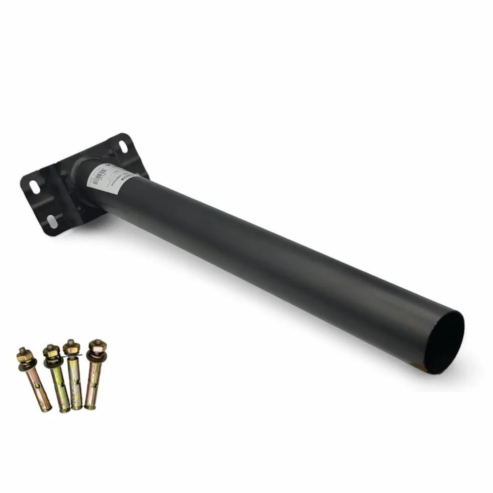 Vetrineinrete® Staffa supporto a muro per lampione stradale palo braccio faro metallo 45 cm