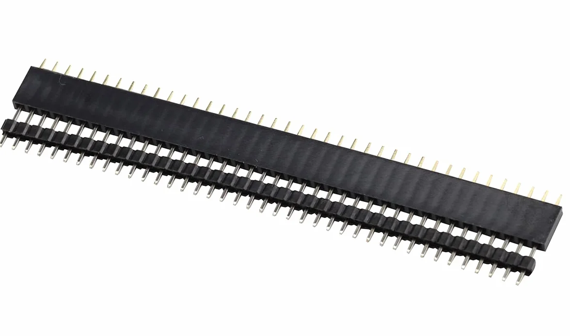 40PZ 2,54mm Rompere il circuito stampato della scheda PCB Testata maschio e femminile Kit connettore intestazione pin a fila singola per Prototype Shield (20 pz femmina + 20 pz 40 pin maschio)