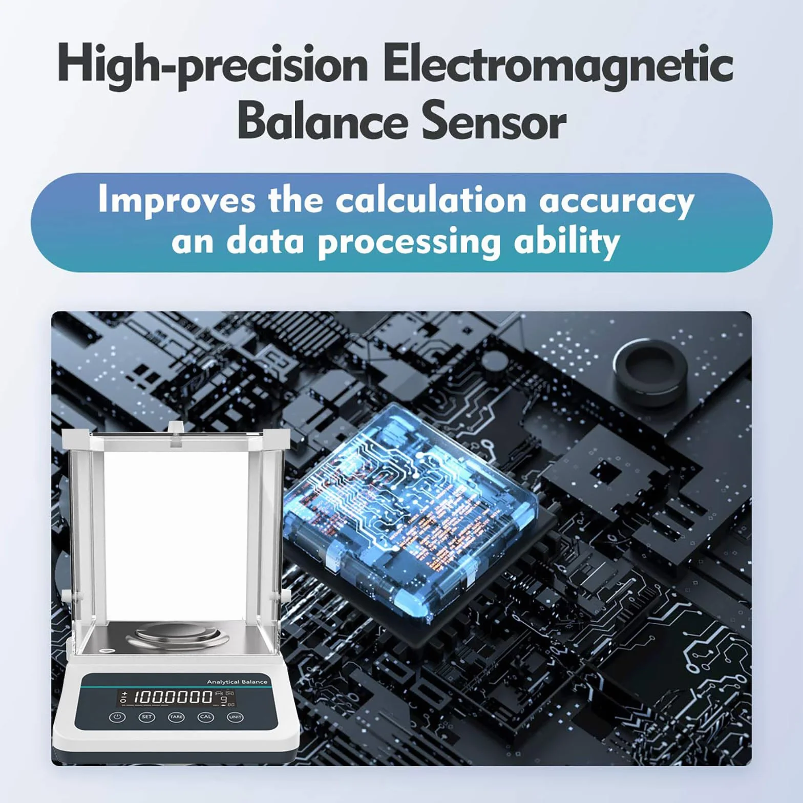 Bilancia Analitica da 100g-220g, Bilancia Digitale da Laboratorio Ad Alta Precisione 0.0001g (0.1mg), Calibrazione Automatica, Display A LED, per Cucina Farmaceutica, Medica, Domestica,100g