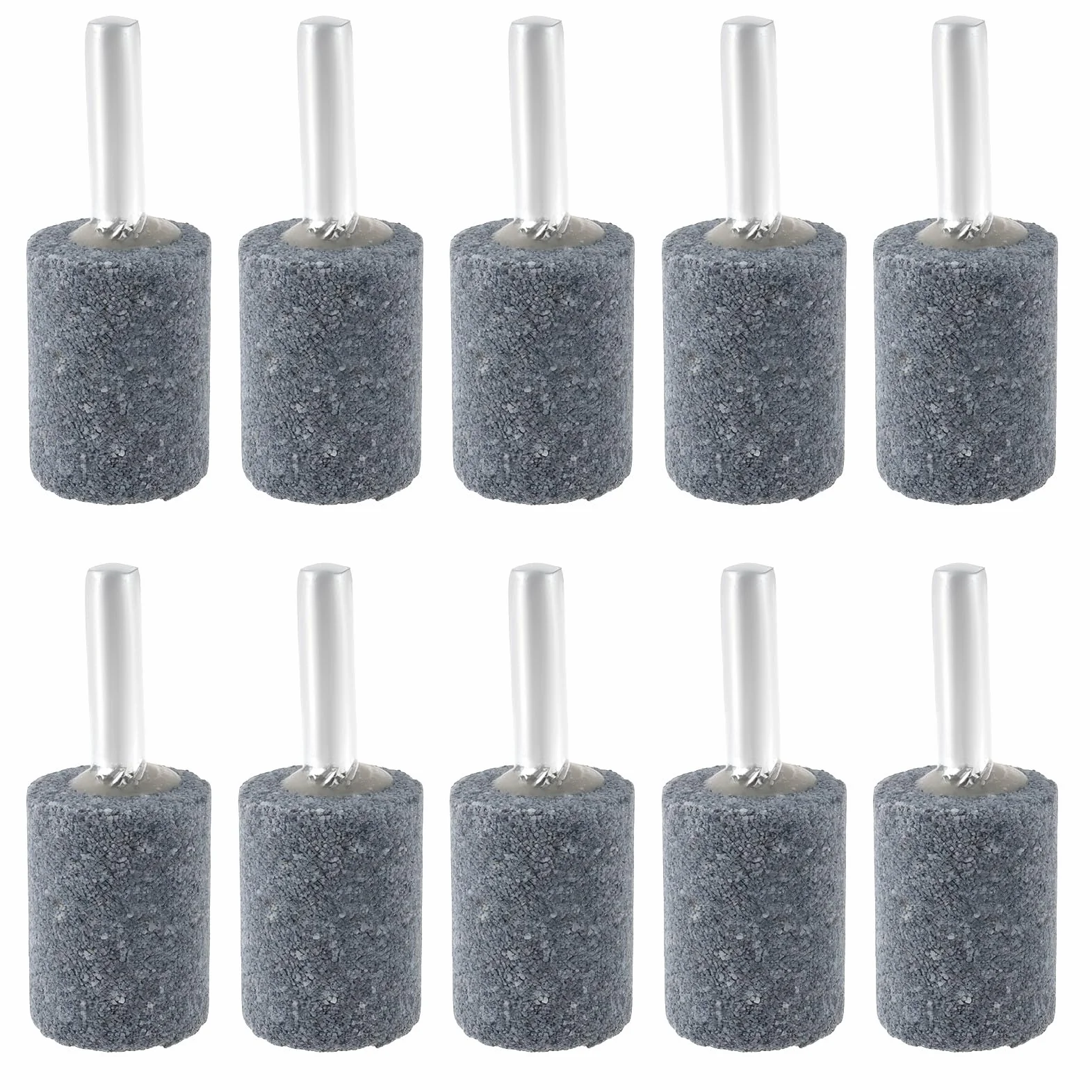 10 Pezzi Di Pietre Abrasive Cilindriche Da 6 Mm Montate Su Una Punta Da Trapano Per Lucidatura 6x20x26 Mm