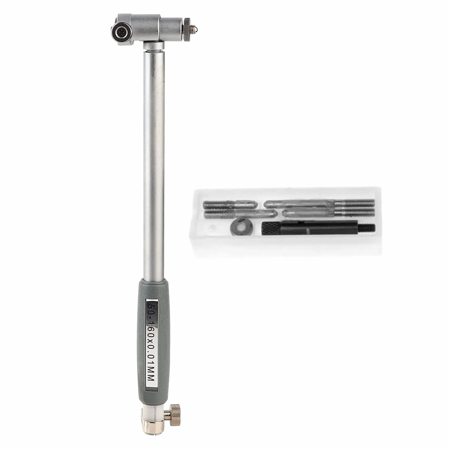 Set di Aste per Alesametri Interni, 0,01 Mm Indicatore di Fori Ad Alta Precisione Asta per Alesametri con Campo di Misura 50-160 Mm, Lega di Alluminio(50-160mm)