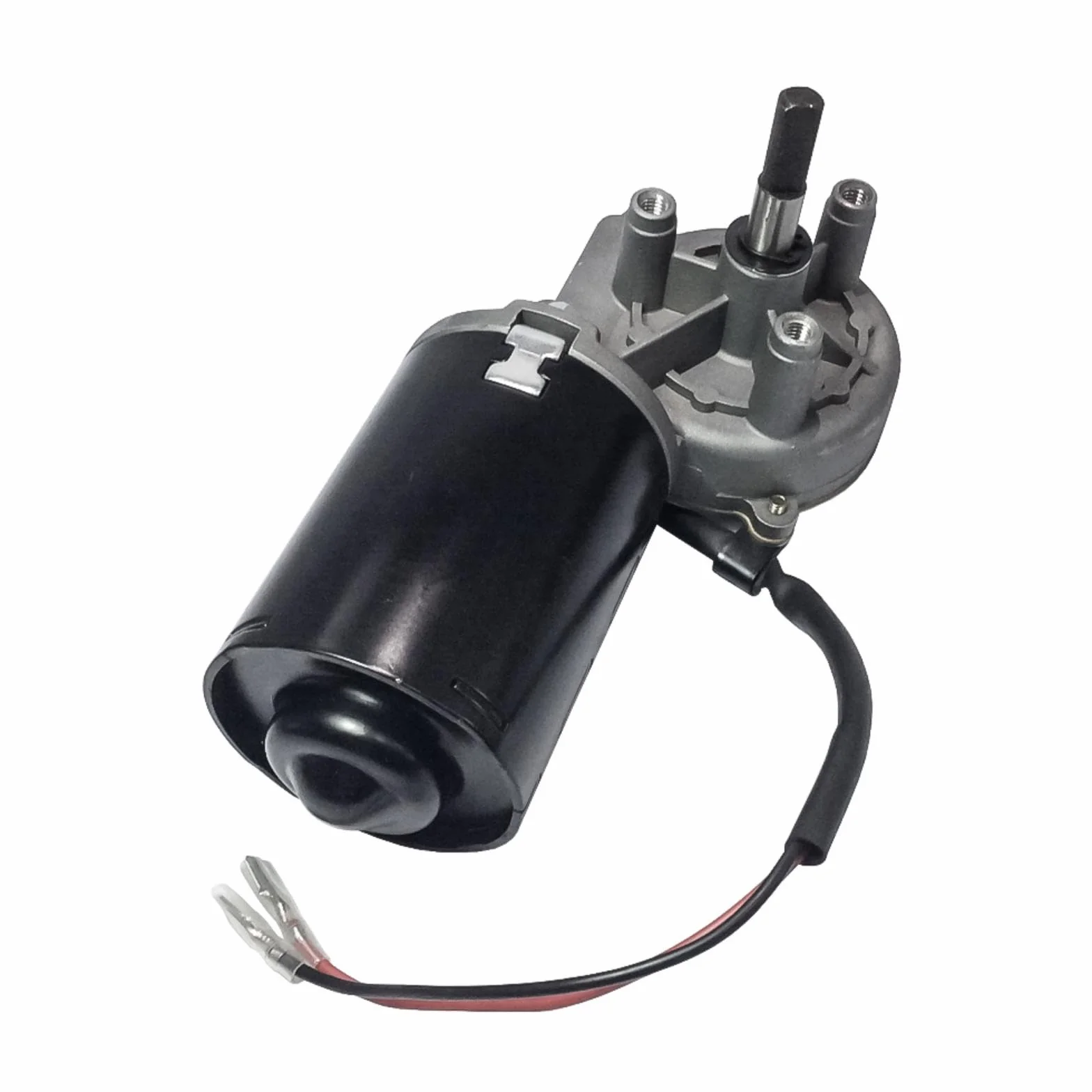 Motoriduttore DC 24V 50rpm Motoriduttore elettrico a vite senza fine con doppio albero piatto (scatola ingranaggi destra), a basso rumore, adatto per la sostituzione della porta del garage