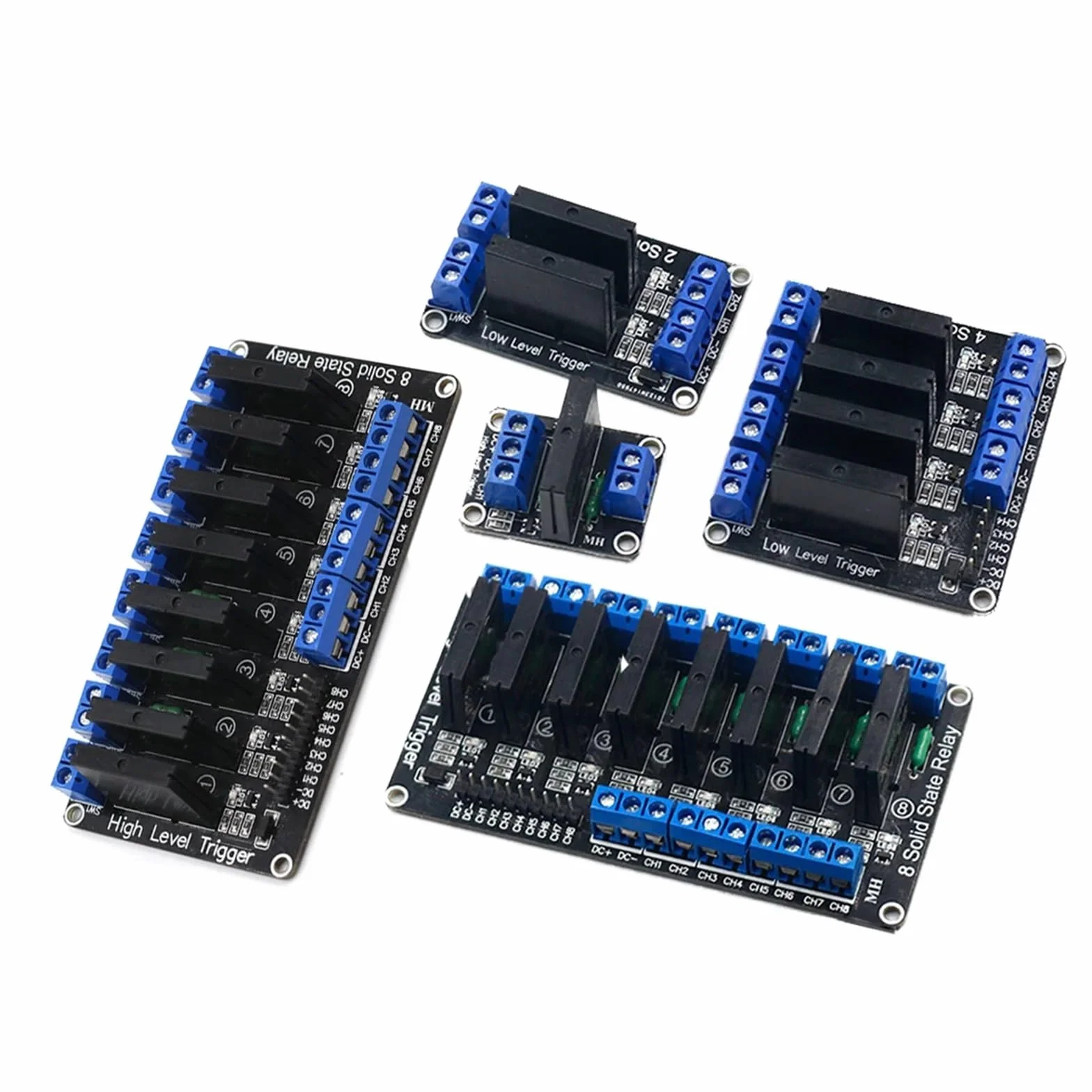 Modulo Relè A Stato Solido A 1/2/4/6/8 Canali Da 5 V, Livello Alto/basso, SSR G3MB-202P, Uscita 240 V 2 A Con Fusibile Resistivo For Arduino(5 Pcs,5V 8 way Low)
