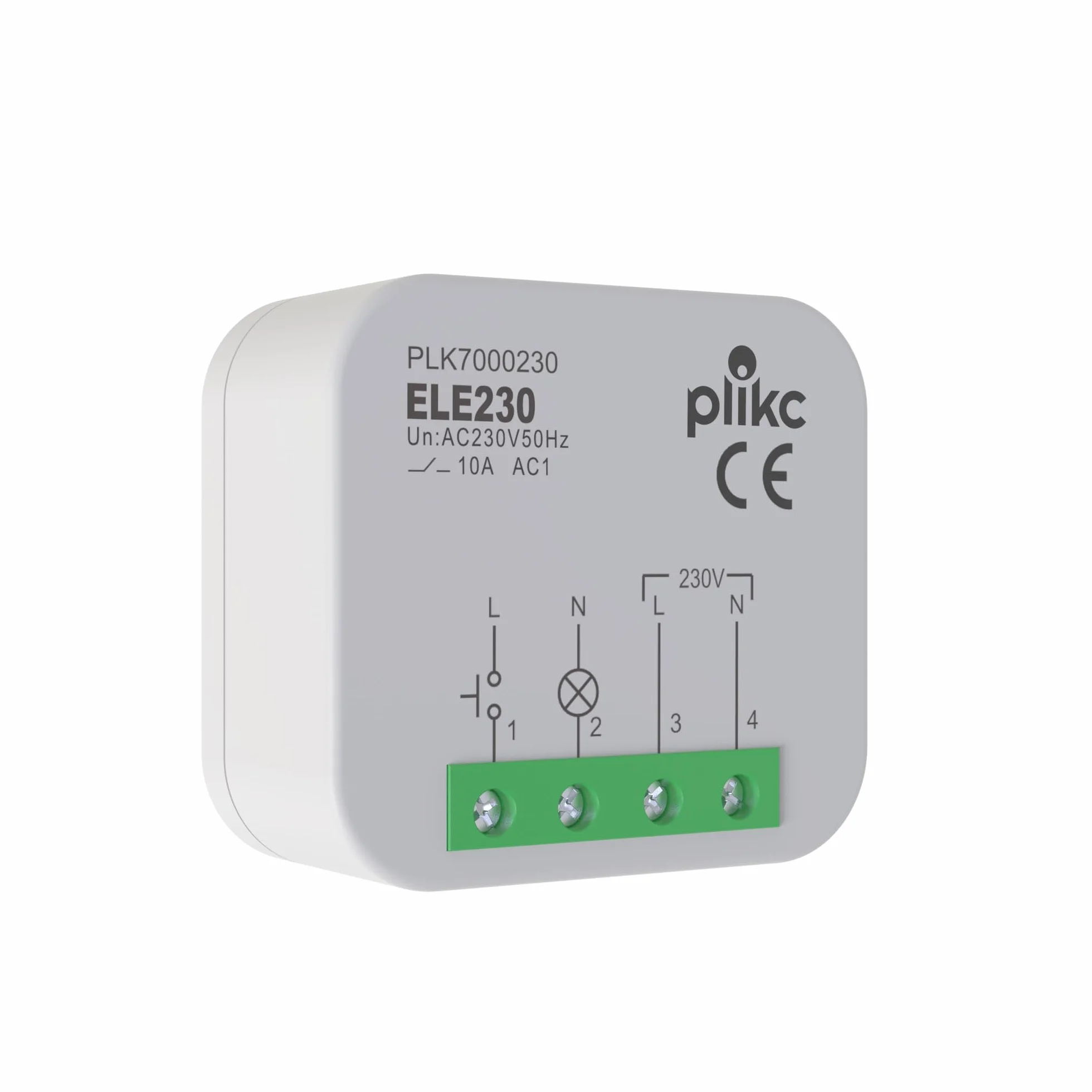 Plikc Relè elettronico silenzioso bistabile 230Vac (Normale - ELE230)