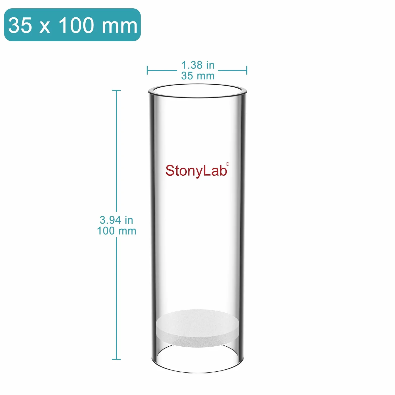 stonylab Ditale per Estrazione in Vetro, Media Porosità Ditale per Estrazione in Vetro Borosilicato con 30 mm DI 35 mm OD e 100 mm di Altezza per Apparato di Estrazione Soxhlet