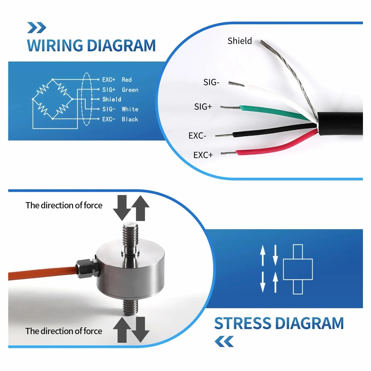 Dinamometro, Dinamometro digitale con misuratore di push-pull e sensore cella carico esterno, modalità co/traccia(Force Gauge-HB9)