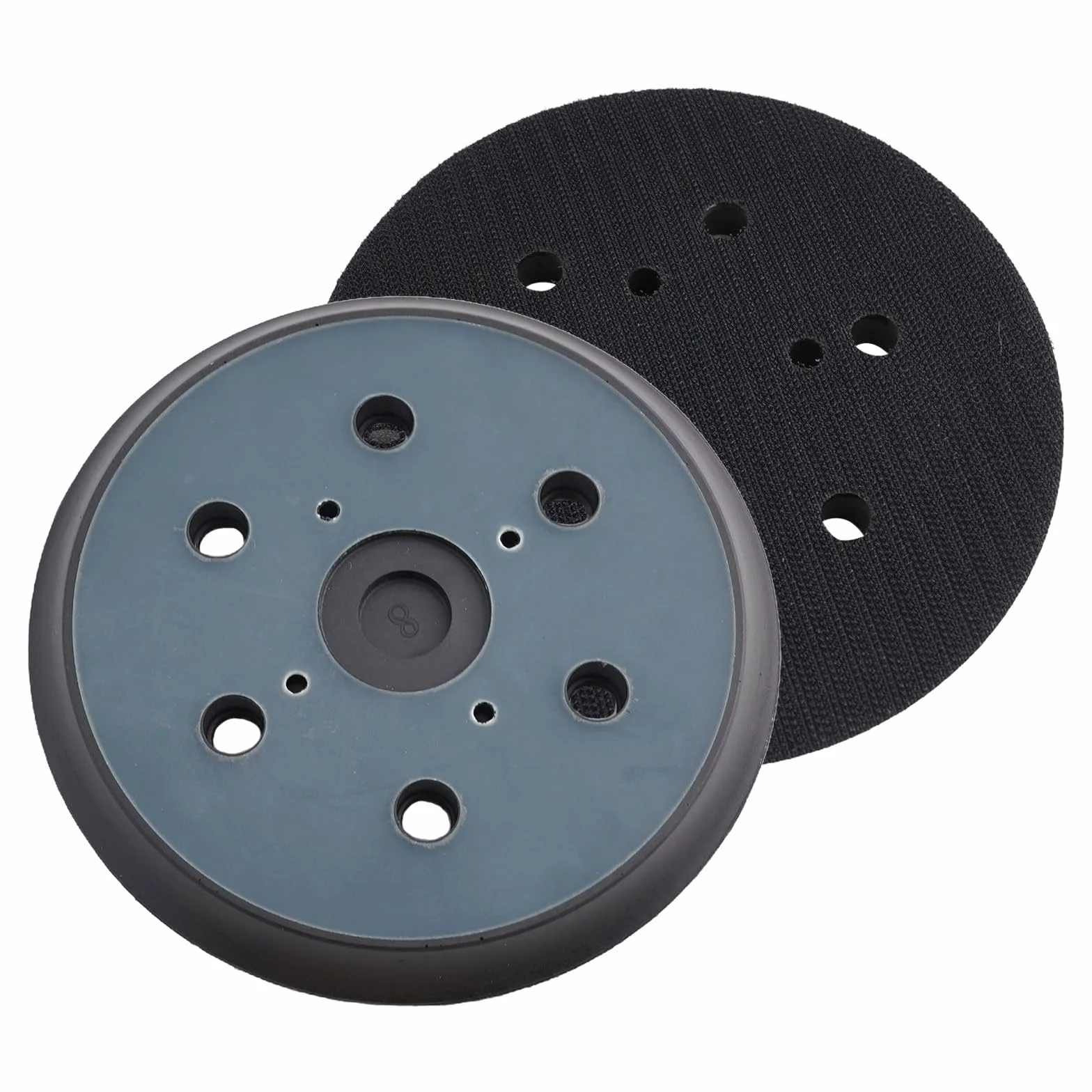 Disco abrasivo da 15 cm con 6 fori e platorello per levigatrice ORBIT, disco di ricambio in PU da 150 mm per lucidatura e levigatura contorno, R2611