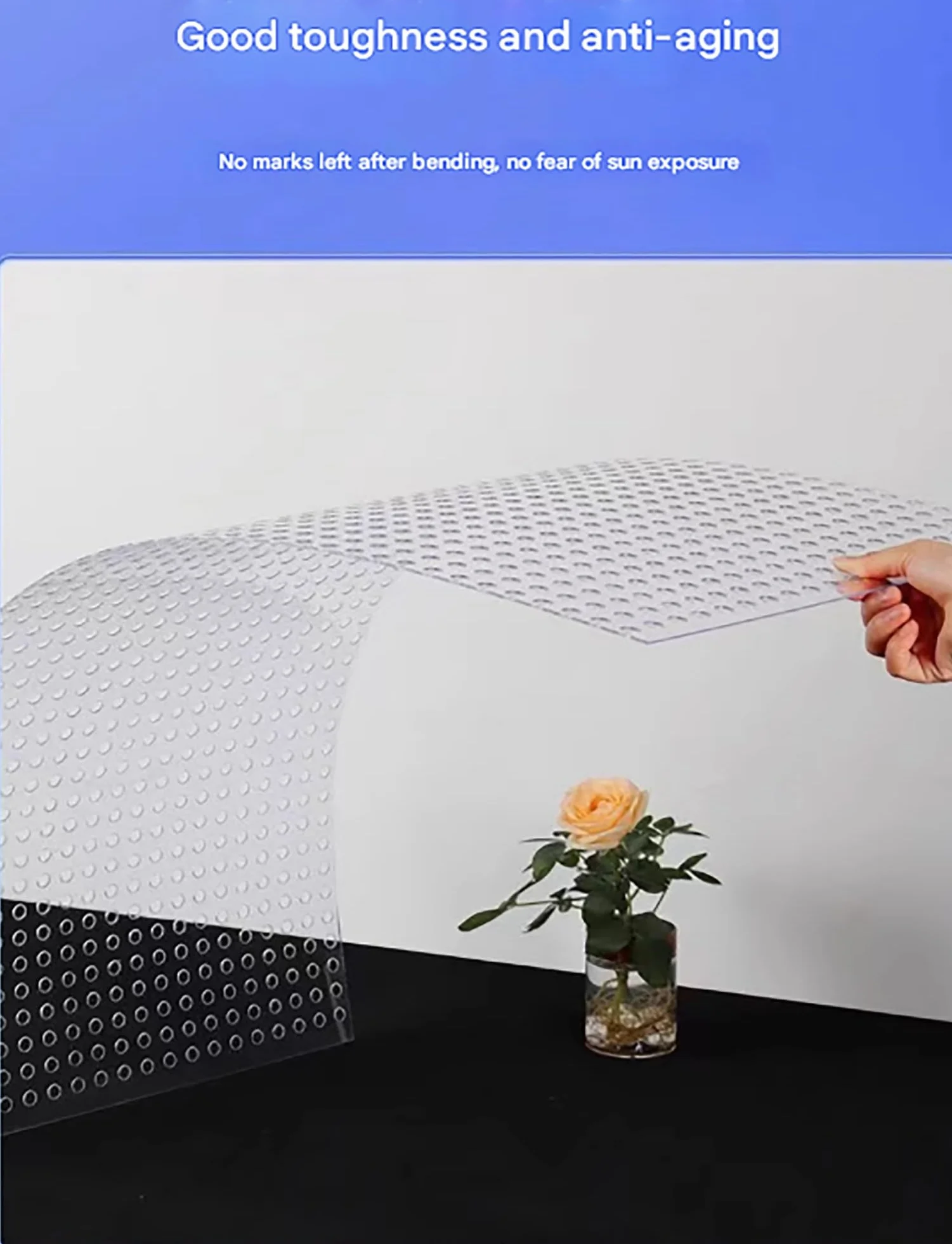 Foro for lastre acriliche perforate con piastra in rete di plastica leggera, for uso interno ed esterno, pannello di ventilazione trasparente(40x110cm)